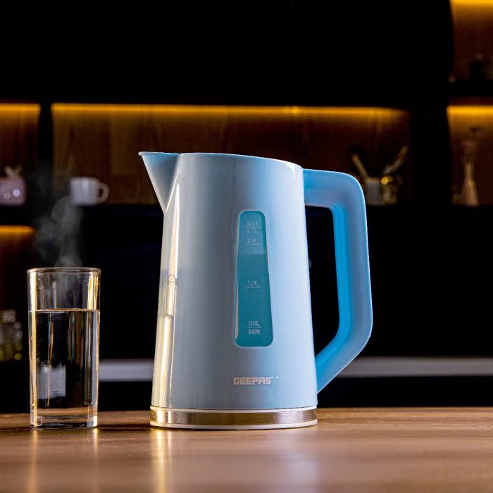 Geepas GK5449 Electric Kettle | 1.7L | Transparent Water Gauge| 360° Rotating Base| Fast Boiling | Stainless Steel Heating Element| Auto Shut-Off| 2 Years Warranty