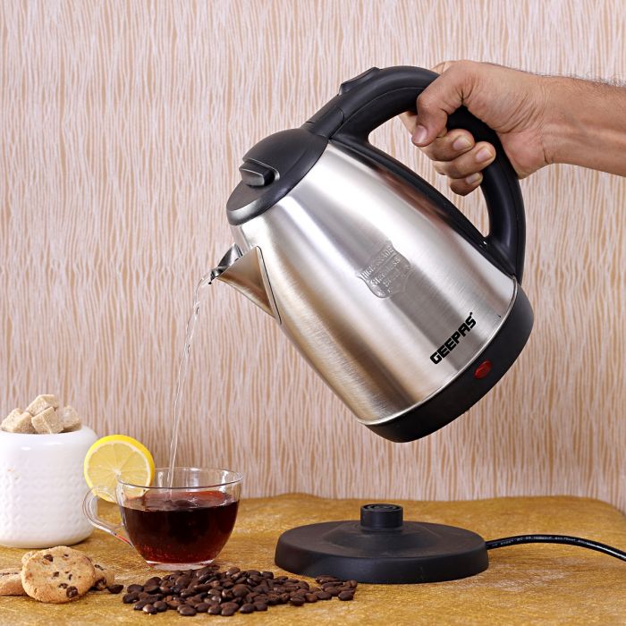 Geepas GK5454 Stainless Steel Electric Kettle | 1.8L Capacity| 1800W Power | Automatic Shut-Off| Boil-Dry Protection| Cool Touch Handle| Fast Boiling| 2 Year Warranty - Image 3