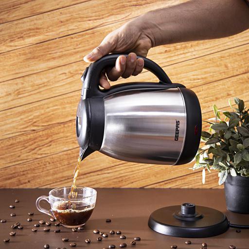 Geepas GK5459 Stainless Steel Electric Kettle | 1.5L Capacity| 360° Cordless Jug| Hidden Heating Element| Boil-Dry Protection| Automatic Shut-Off | 2 Years Warranty - Image 4