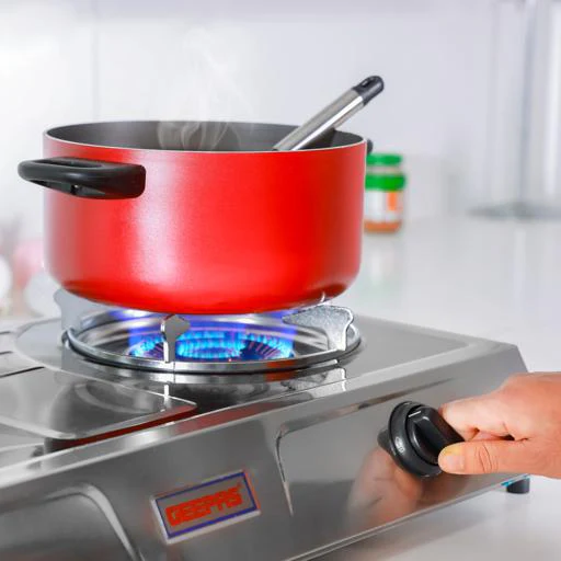 Geepas GK6856 Stainless Steel Gas Cooker | 2 Cast Iron Burners | Automatic Ignition System | High Efficiency 5.6KW Power | Low Gas Consumption | Save 60% |2-Year Warranty - Image 5