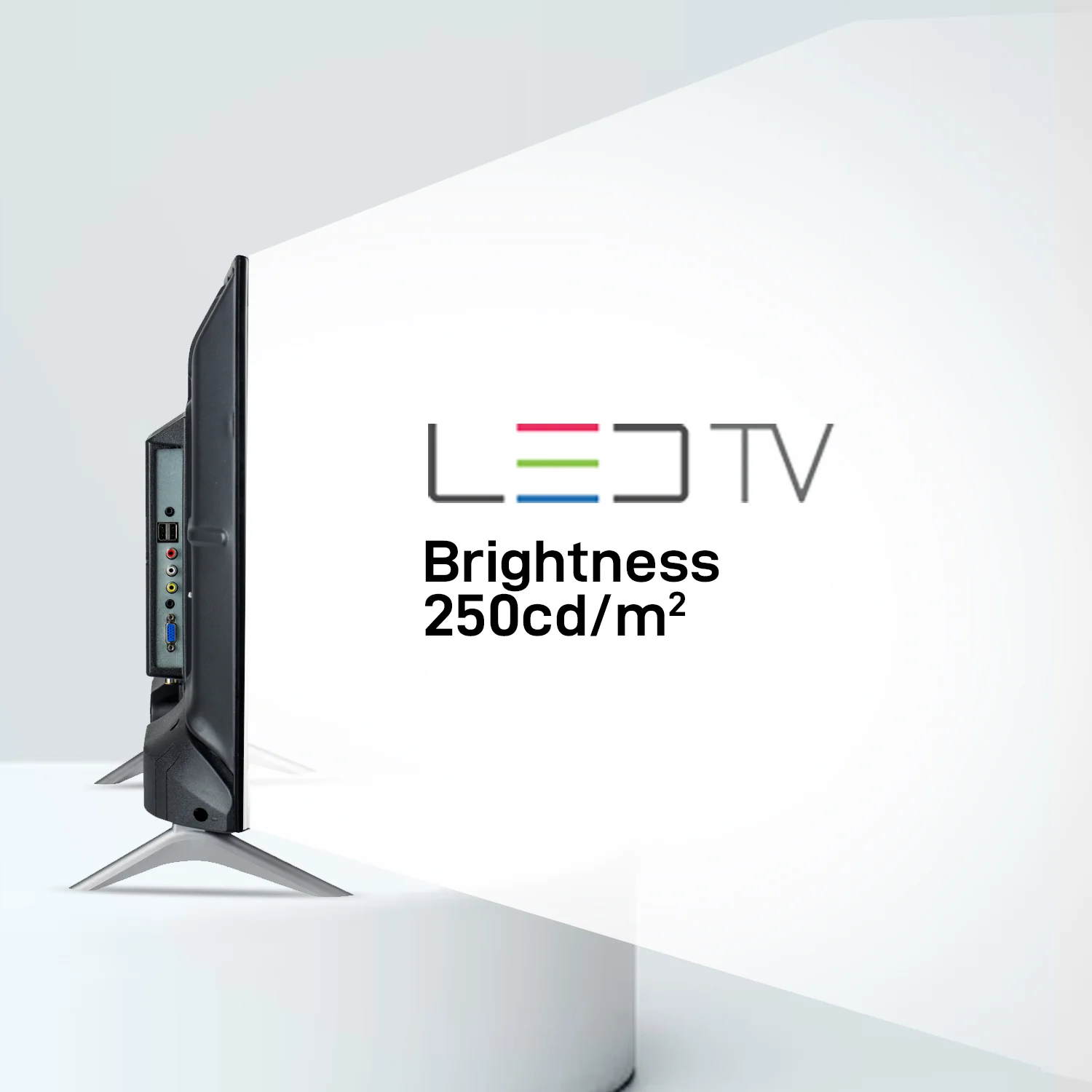Geepas GLED3201EHD 32-Inch HD Ready LED TV | Frameless Design with Mat Silver Finish| HQ Sound | HDMI & USB Connectivity |  176° Wide Viewing Angle | Slim Design - Image 4