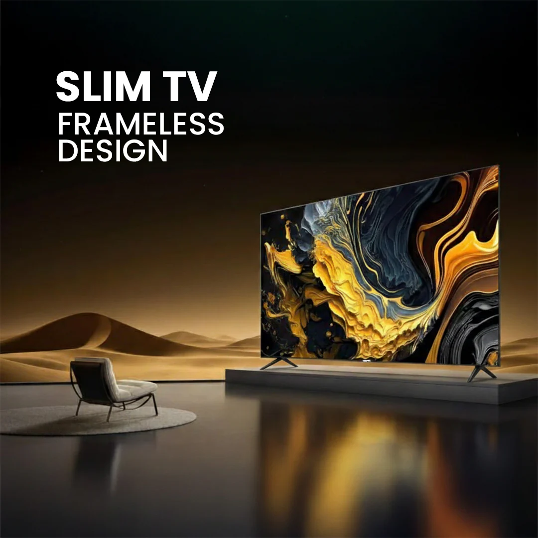 Geepas GLED3215GTQLD 32 Inch HD QLED Smart Google TV | Dolby Audio | Built-in Chromecast | HDMI & USB | 1366x768 Resolution |  Remote & Slim Design | 1-Year Warranty - Image 3