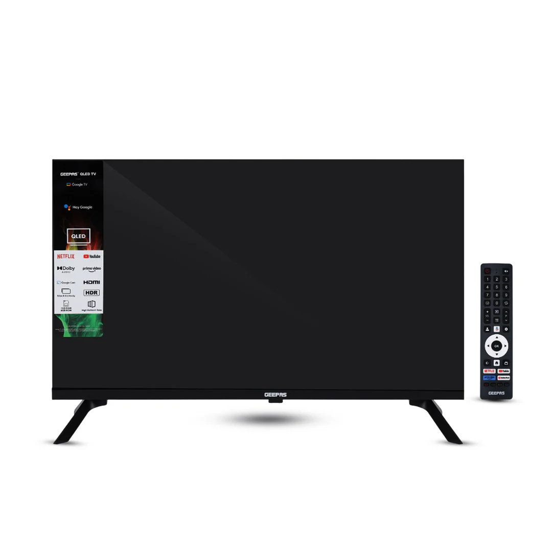 Geepas GLED3215GTQLD 32 Inch HD QLED Smart Google TV | Dolby Audio | Built-in Chromecast | HDMI & USB | 1366x768 Resolution |  Remote & Slim Design | 1-Year Warranty - Image 6