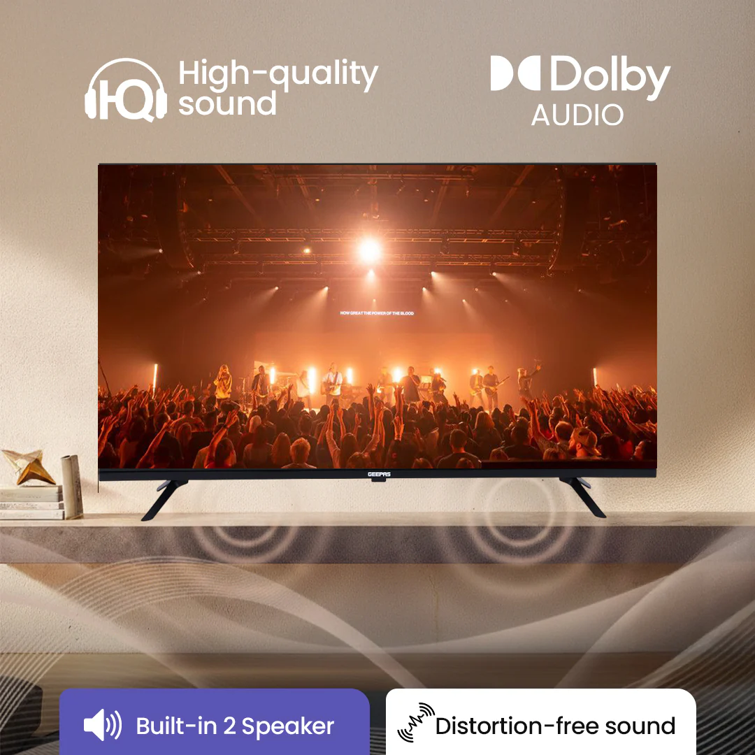 Geepas GLED5505GTQLD 55 Inch 4K Ultra HD QLED Smart Google TV |   Dolby Audio |  Built-in Chromecast |  3840x2160 Resolution |  HDMI & USB Ports |  Voice Remote - Image 4