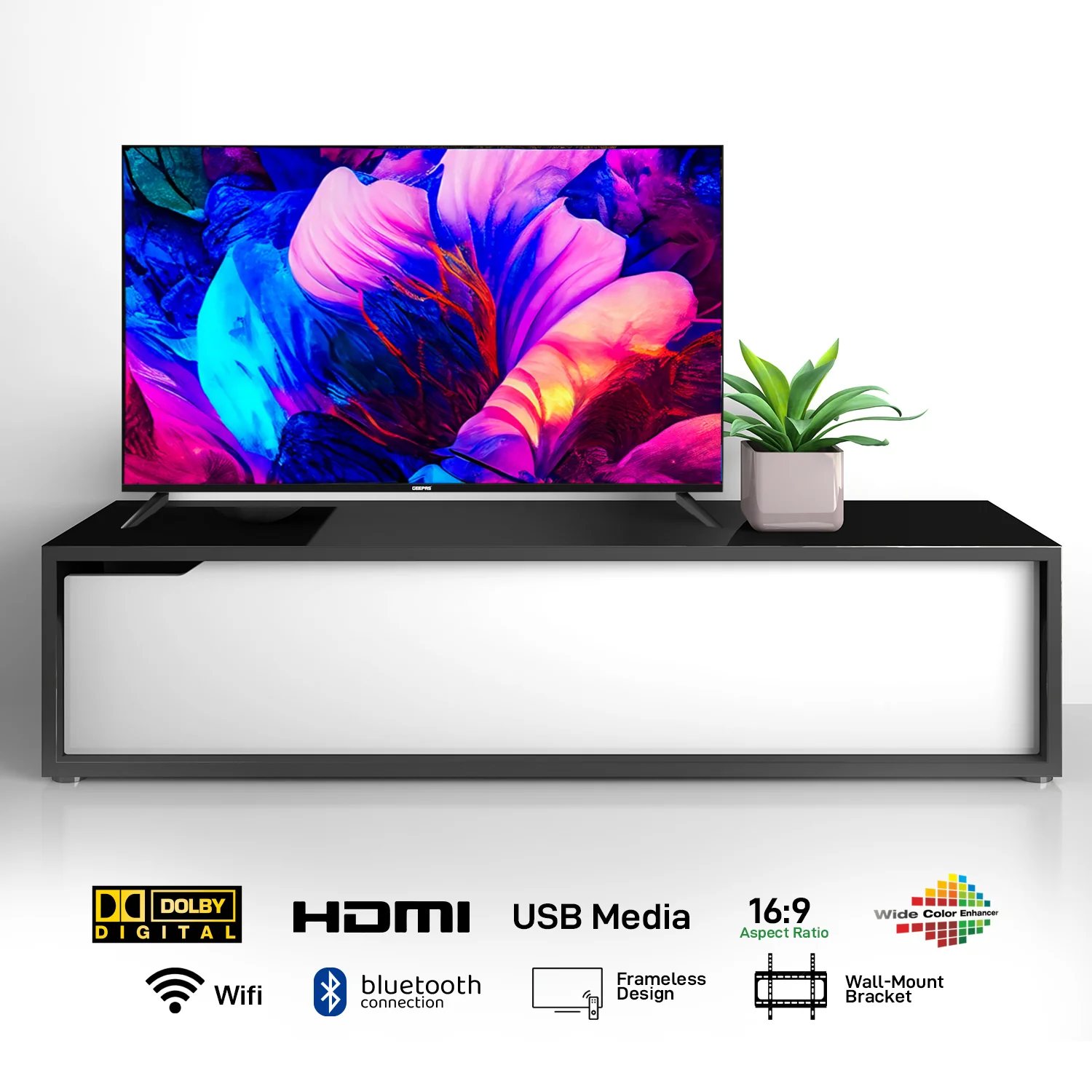 Geepas GLED5506SGXHD 55 Inch 4K Ultra HD Google TV | Smart LED Television with Chromecast Built-in| Dolby Audio| Voice Remote Control| HDMI, USB, HDR Display| Wi-Fi - Image 7