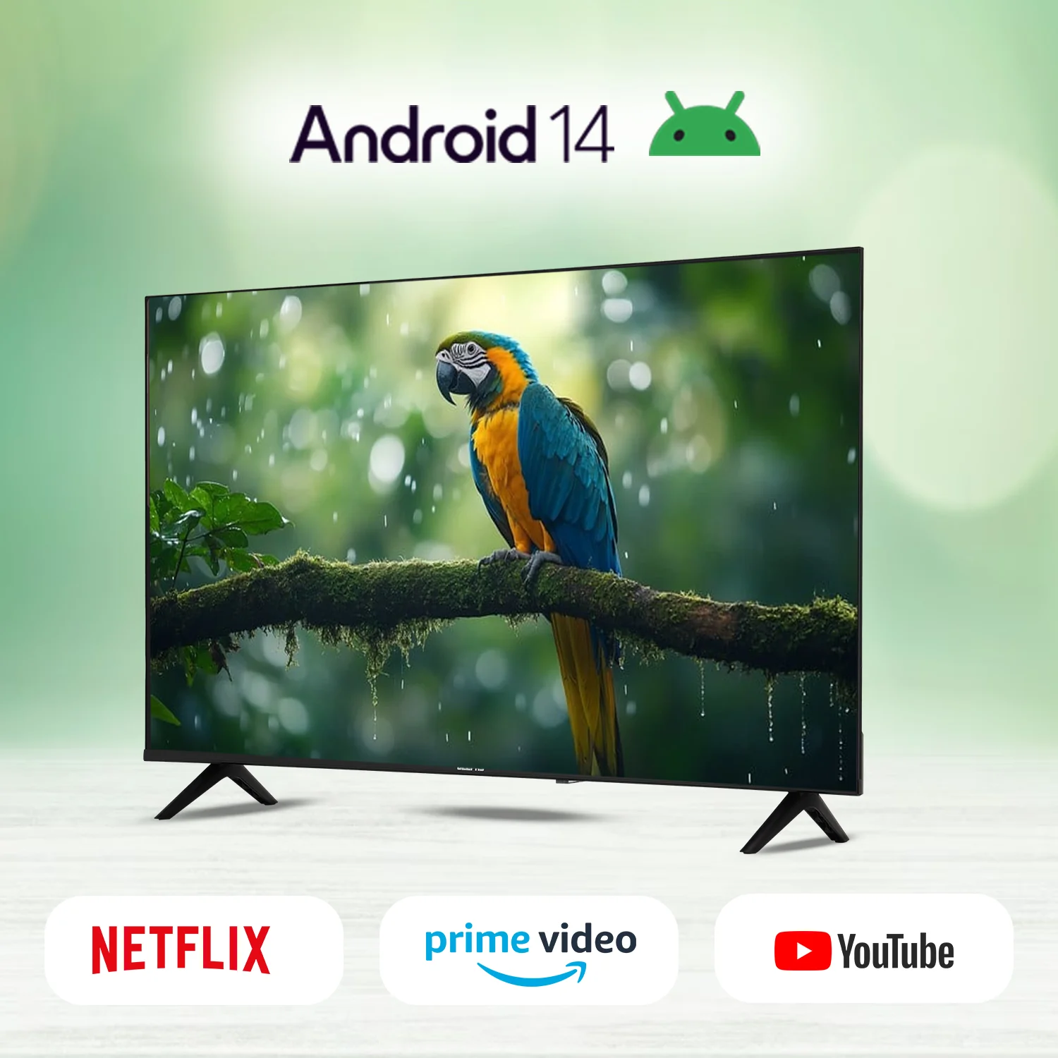 Geepas GLED5508SFHD 55-Inch Ultra HD Smart LED TV | 4K UHD Resolution| Frameless Android Design| HDMI & USB Connectivity| HQ Sound| Full Color Optimizer | Slim LED - Image 4