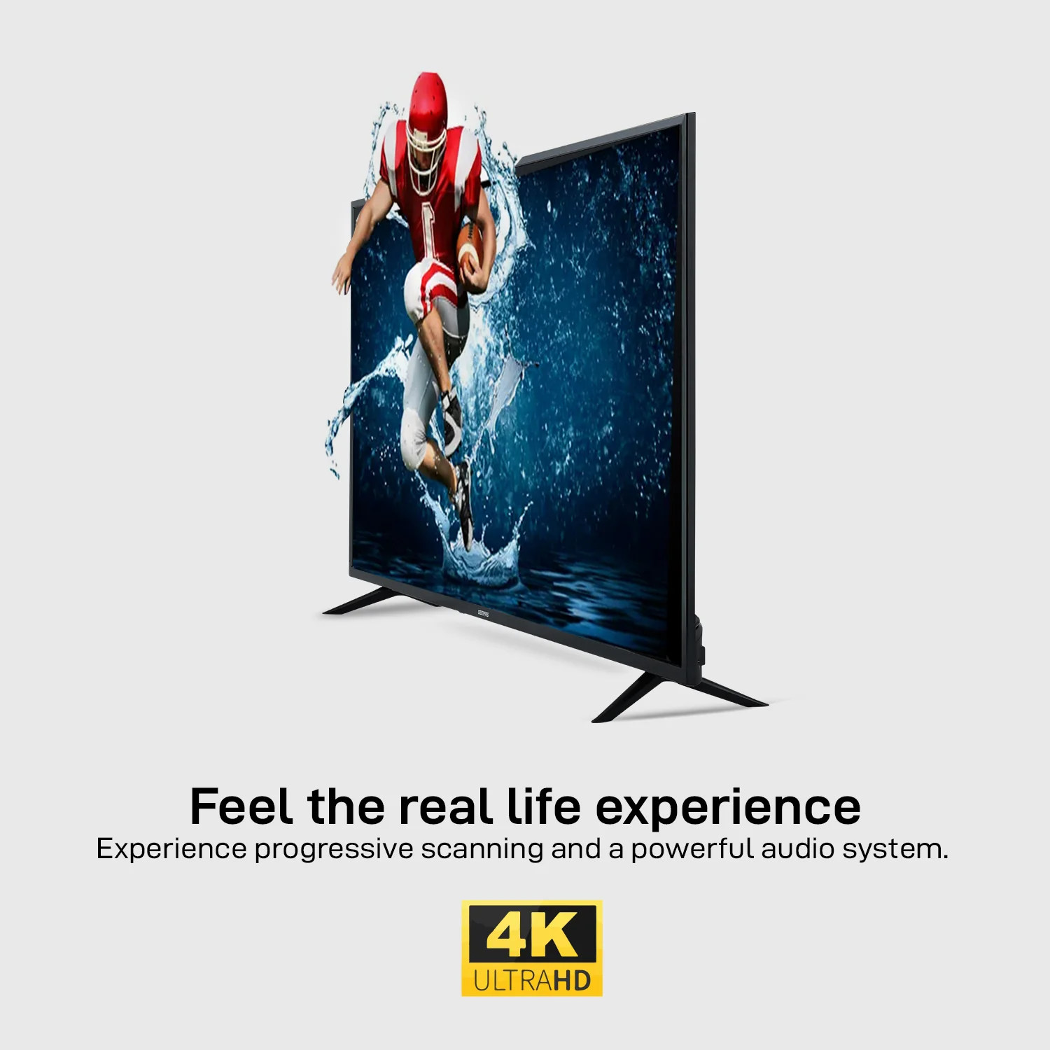 Geepas GLED5523SXUHD 55” 4K Ultra HD Smart LED TV | Android 11 OS| Frameless Design| Wi-Fi, 3 HDMI, USB, DVB-T2, 16.7M Colors| 178° Viewing Angle| 1-Year Warranty - Image 3