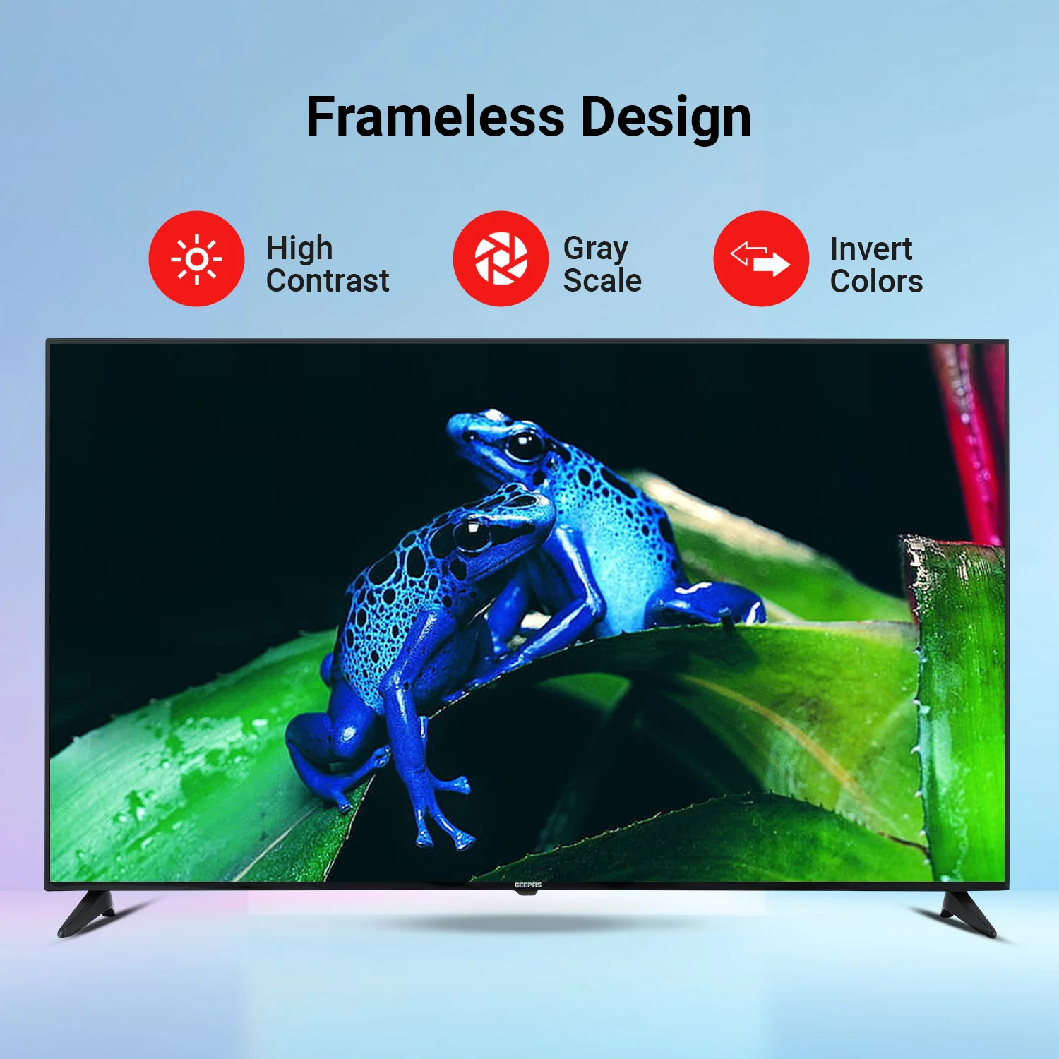 Geepas GLED6523SXUHD 65” 4K Ultra HD Smart LED TV | HDR | Inbuilt Digital Receiver| HDMI, USB| Wide Viewing Angle | High Contrast | Slim Design | 1-Year Warranty - Image 4