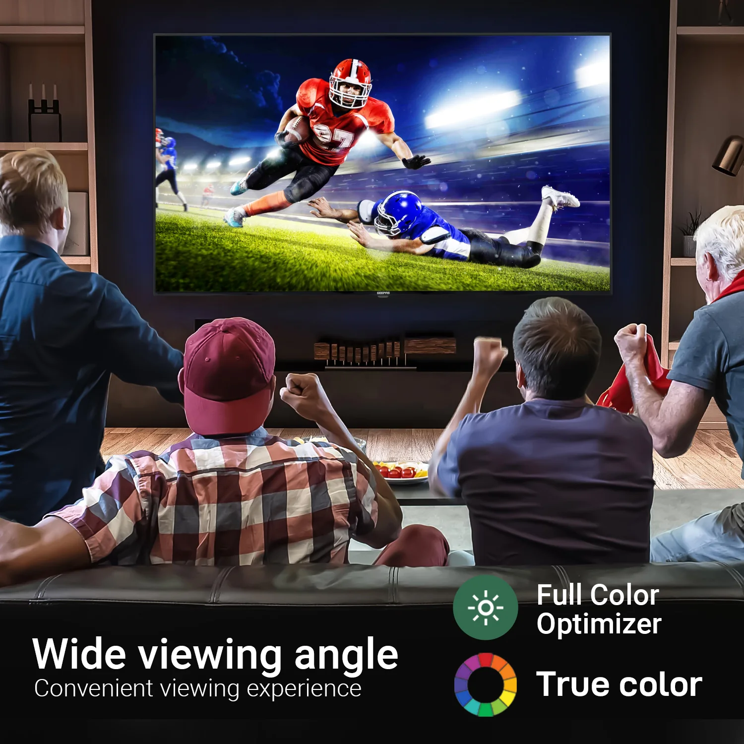 Geepas GLED6523SXUHD 65” 4K Ultra HD Smart LED TV | HDR | Inbuilt Digital Receiver| HDMI, USB| Wide Viewing Angle | High Contrast | Slim Design | 1-Year Warranty - Image 5