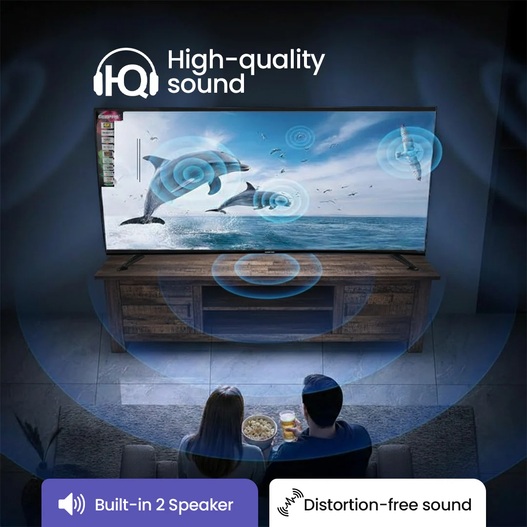 Geepas GLED7580SWUHD 75” 4K Ultra HD LED Smart TV |  WebOS Hub | Apple AirPlay | Frameless Design | MEMC Technology | 3 HDMI, 2 USB, Magic Air Mouse & Smart Apps - Image 5