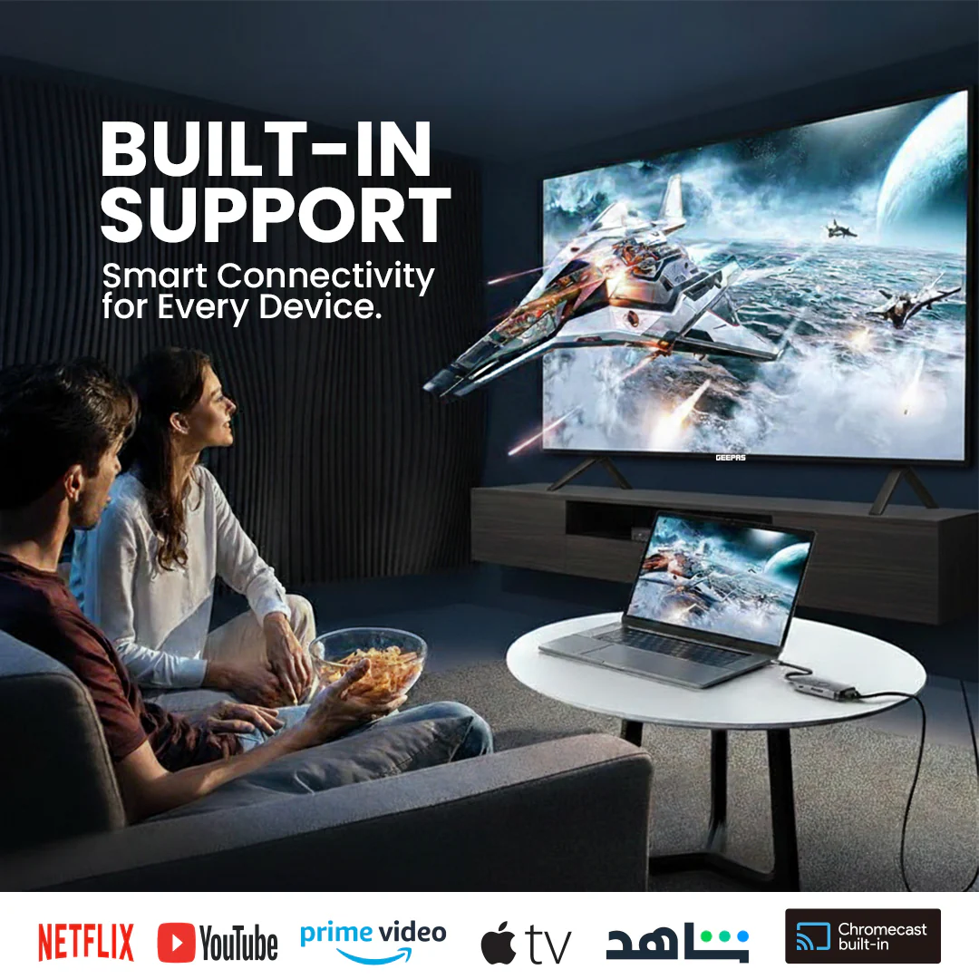 Geepas GLED7580SWUHD 75” 4K Ultra HD LED Smart TV |  WebOS Hub | Apple AirPlay | Frameless Design | MEMC Technology | 3 HDMI, 2 USB, Magic Air Mouse & Smart Apps - Image 7