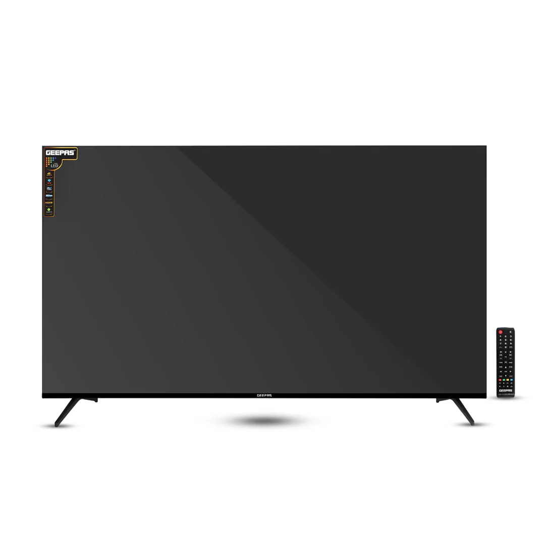 Geepas GLED9017CQLED 90” Ultra HD QLED Smart TV |Android 14 | Frameless Design | Full Color Optimizer | 3 HDMI, 2 USB, 300cd/m² Brightness | Energy Saving Technology