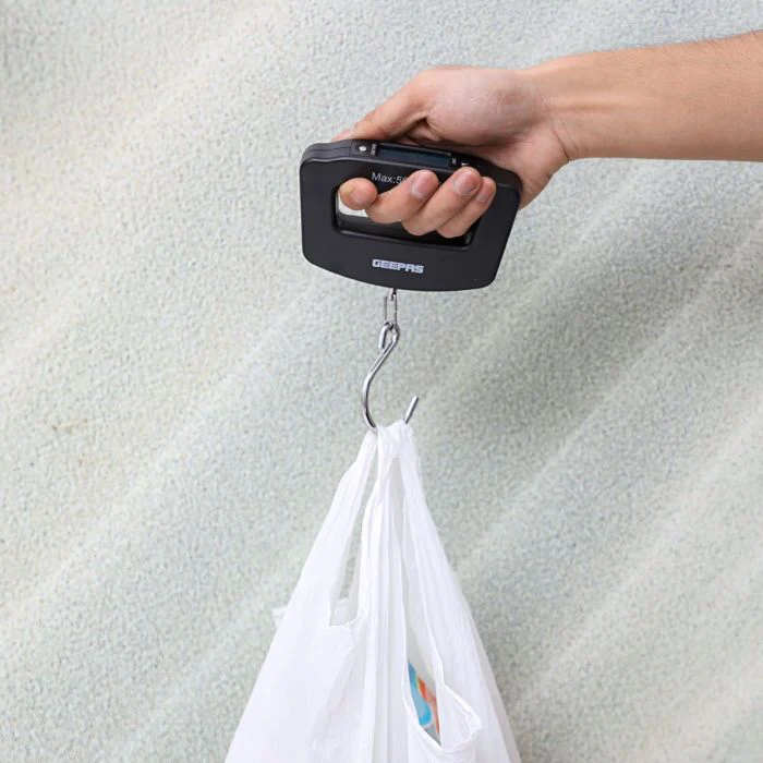 Geepas GLS46509 Digital Luggage Scale | 50kg/110lb Capacity| LCD Display with Blue Backlight| Easy Storage ABS Body| Metal Hook & AAA Battery Operated | 2 Years Warranty - Image 2