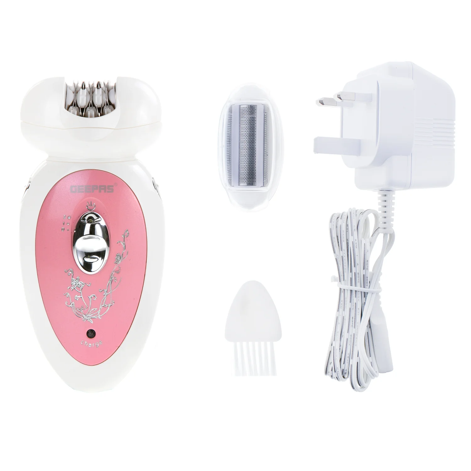 Geepas GLS8679 2-in-1 Rechargeable Ladies Epilator Set | Dual Function Shaver & Epilator| Cordless Operation | USB Charging| LED Precision Light | Stainless Blades - Image 3