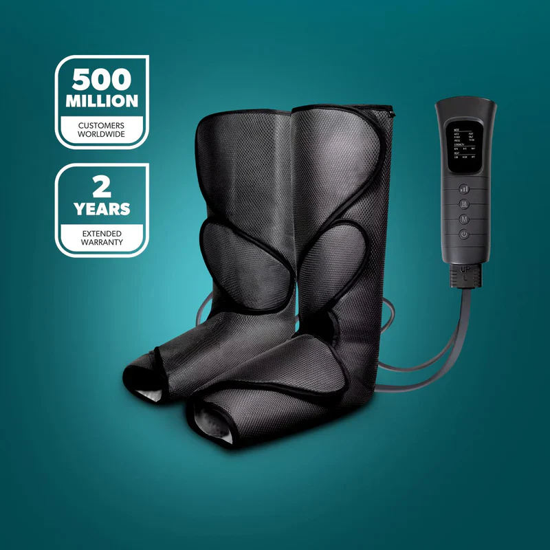 Geepas GM86095UK Foot and Calf Massager | 6 Selectable Modes with Heating & Vibration Function| 3 Adjustable Strength Levels| 2x2 Airbags| Leg Warmers| 2 years Warranty - Image 5