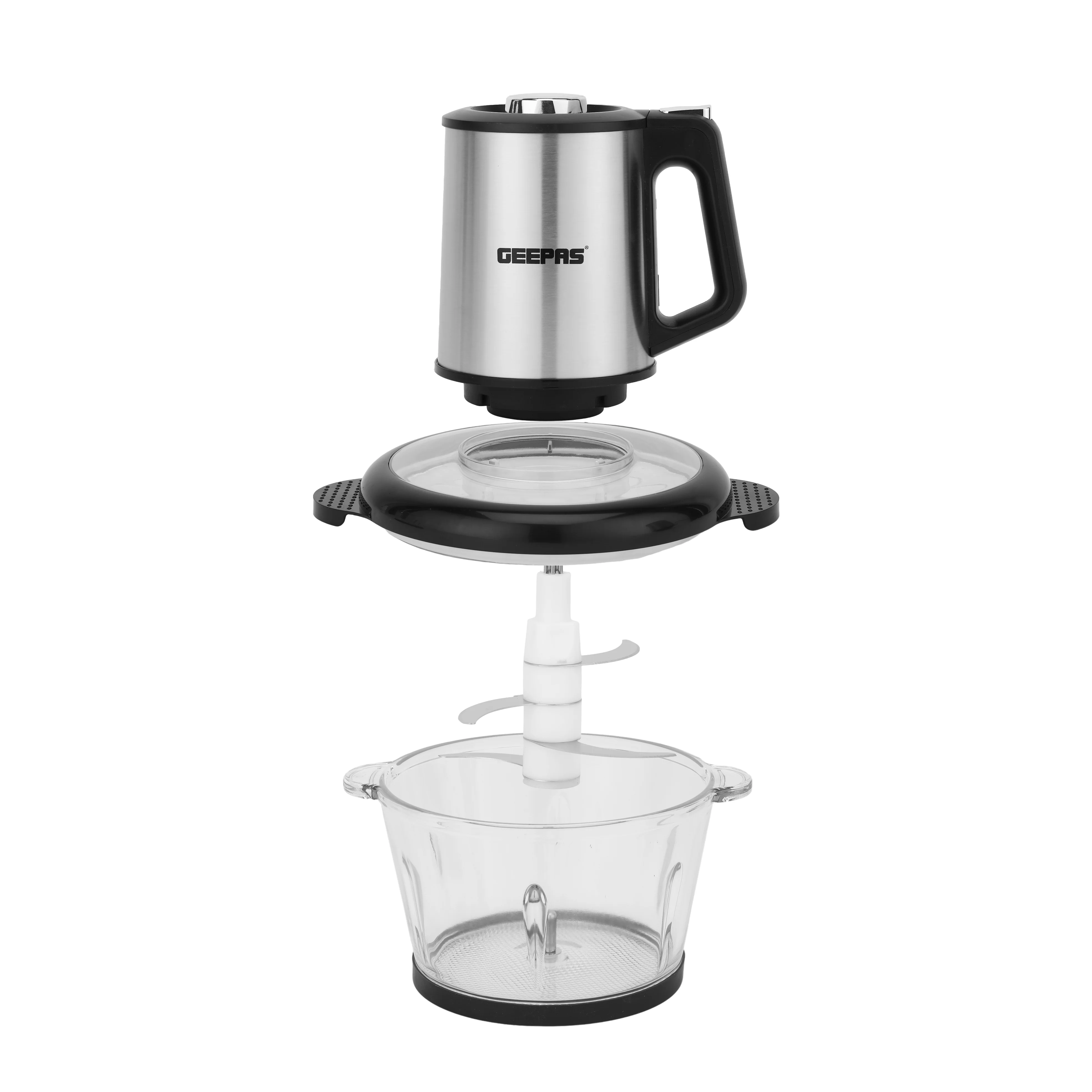 Geepas GMC42024 Multi Chopper | 3L Glass Bowl | 500W Powerful Motor | Stainless Steel Double Blade | 3 Speed Control & Safety Protection for Fast Food Preparation - Image 5