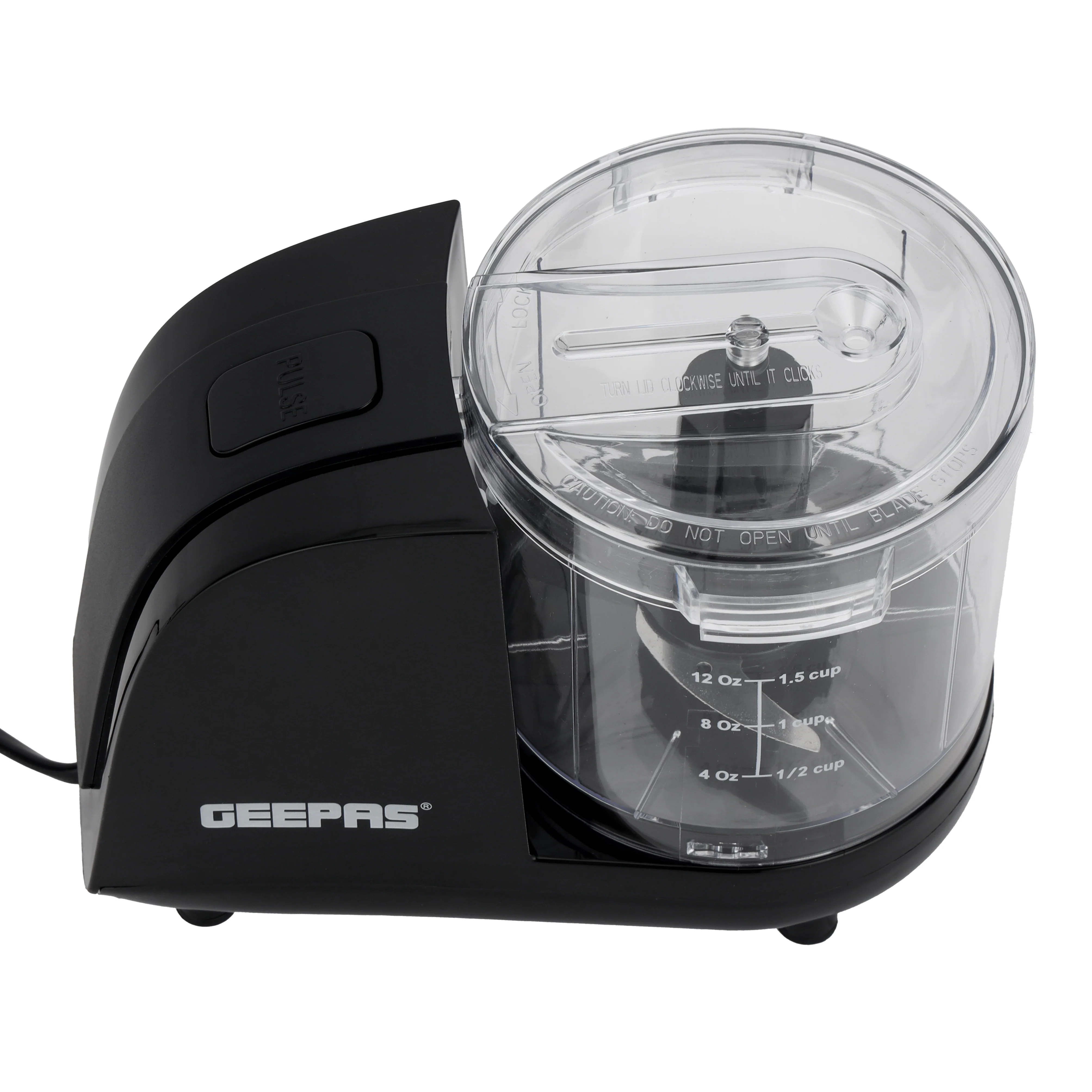 Geepas 350 ml Multi Chopper- GMC42028 | 100W Compact Chopper with Mincing, Coarse & Fine Options | Suitable for Vegetables, Fruits & Meat | Black, 2-Year Warranty - Image 4