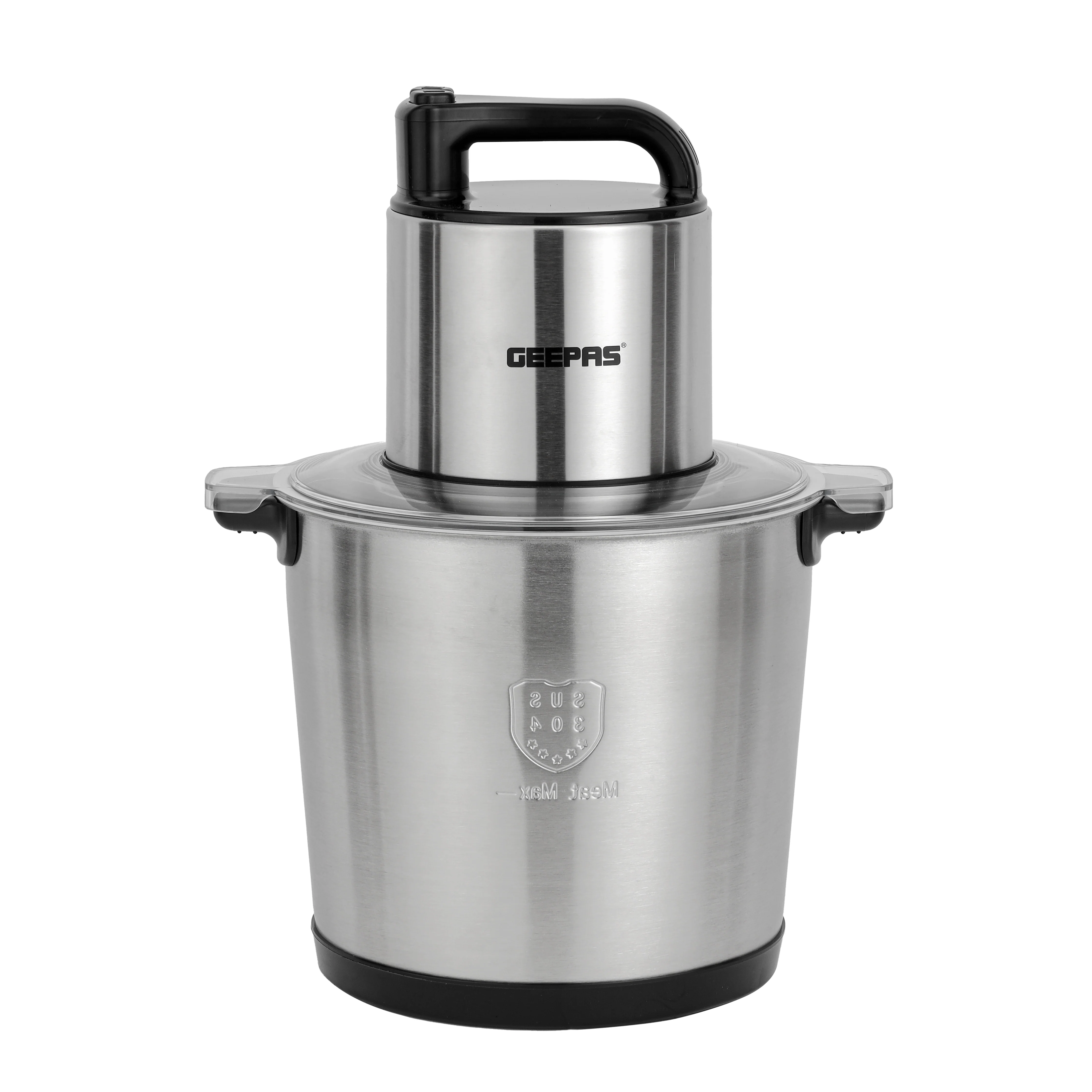 Geepas GMC42031 Multi Chopper |10L Stainless Steel Bowl |1500W Powerful Motor |2 Speed Settings with Pulse Function | Heavy-Duty| Durable| Easy to Clean| 2-Year Warranty|