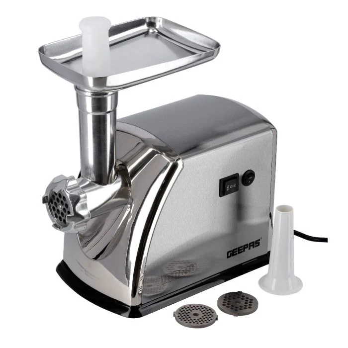 Geepas GMG1909 Stainless Steel Meat Grinder | 1600W Electric Meat Mincer| Powerful Motor| Reverse Function| 3 Cutting Blade| Sausage & Kubbe Accessories| Durable Design - Image 3