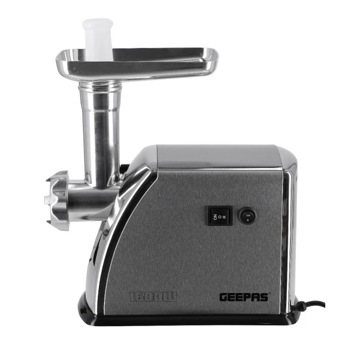Geepas GMG1909 Stainless Steel Meat Grinder | 1600W Electric Meat Mincer| Powerful Motor| Reverse Function| 3 Cutting Blade| Sausage & Kubbe Accessories| Durable Design - Image 4