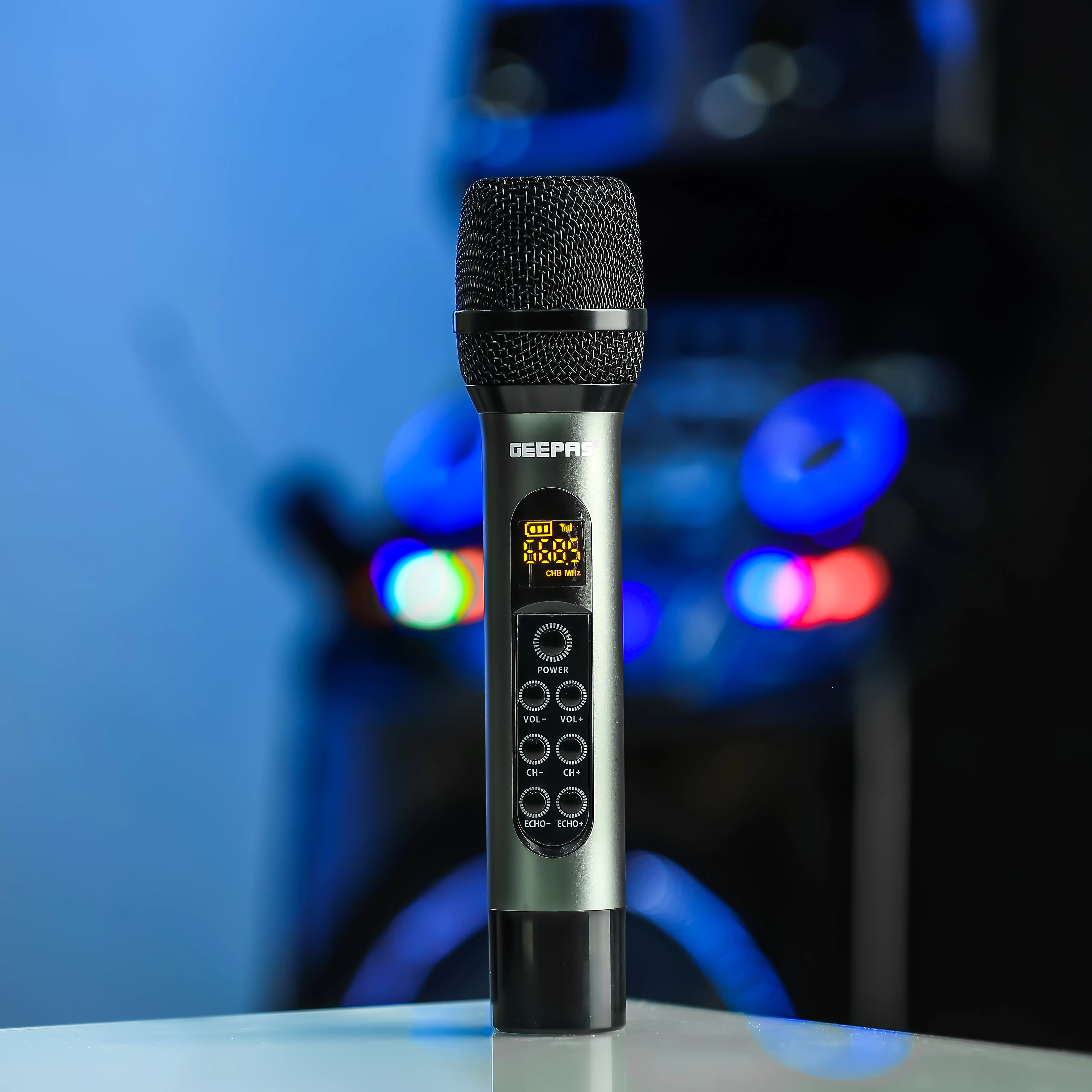 Geepas GMP15014 UHF Wireless Microphone | High Quality Sound Output with Sharp Sensitivity| Long-Distance UHF Transmission| 30 Selectable Frequencies| 2-Year Warranty - Image 2