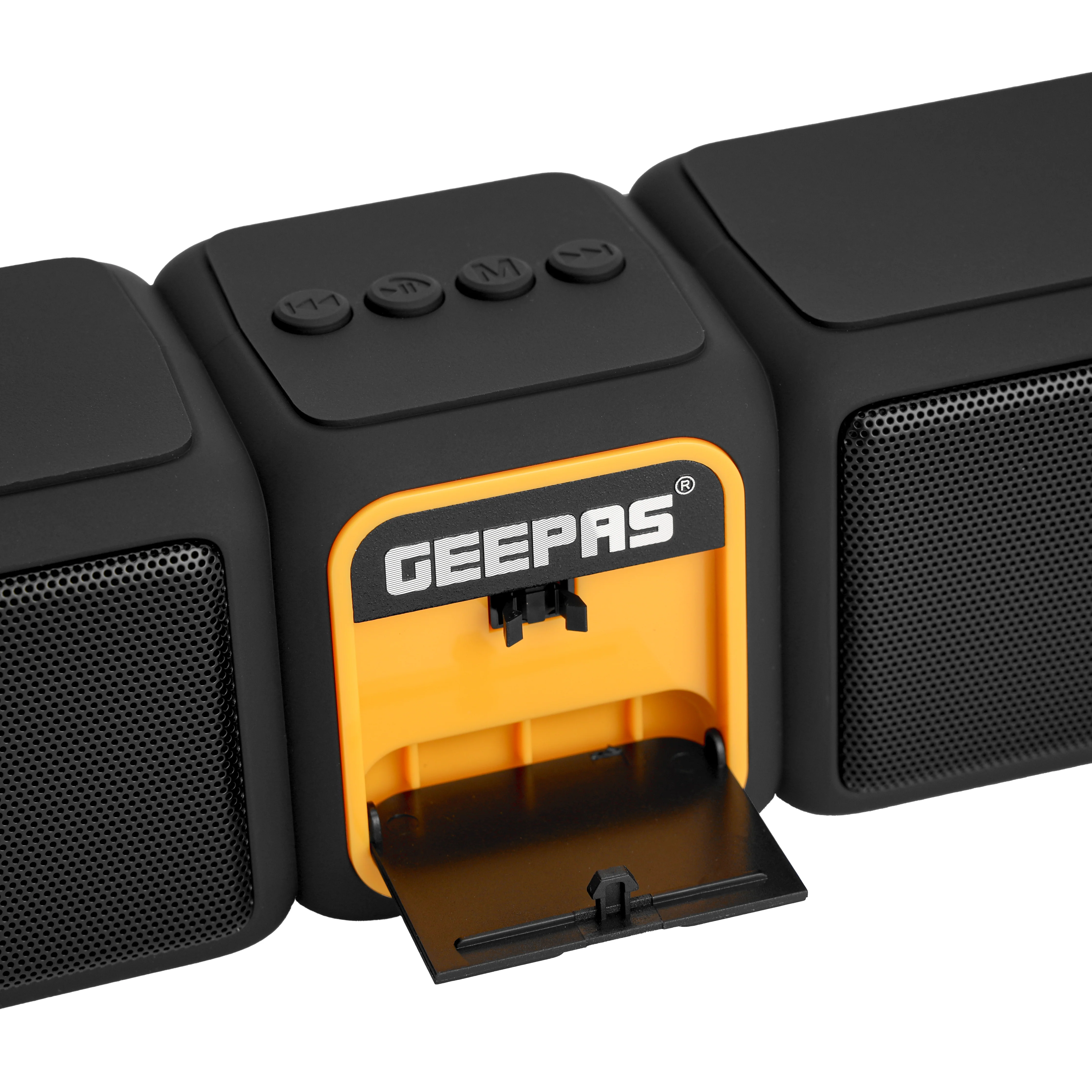 Geepas GMS11141UK Soundbar Bluetooth Speaker | Powerful 20W Stereo Output | 4 Built-In Speakers| TWS Connectivity| Bluetooth 5.0| FM/USB/TF/AUX Support| 2 Years Warranty - Image 5
