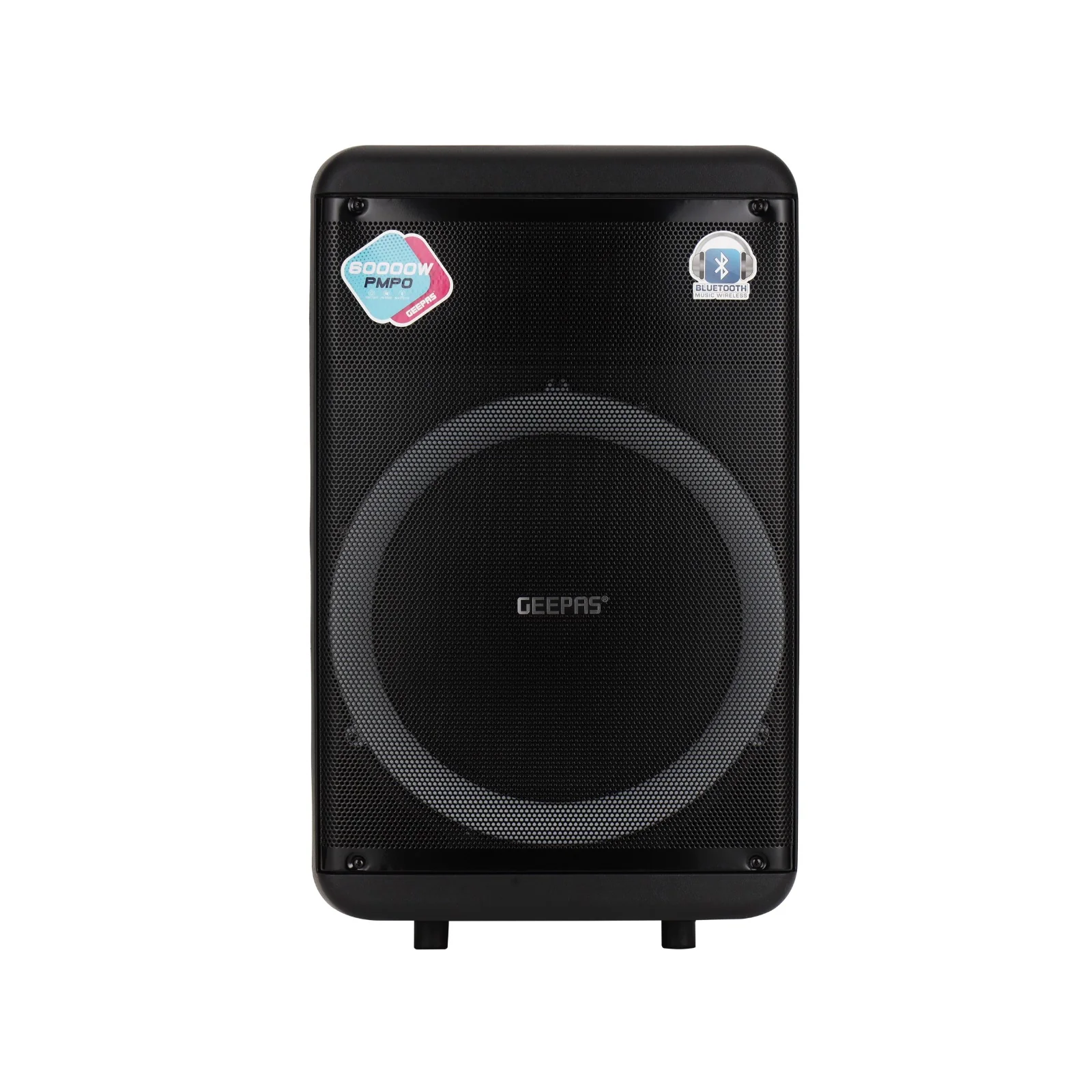 Geepas GMS11158 Rechargeable Speaker | 60000W PMPO High-Power |Bluetooth| RGB Light Effects| FM Radio| USB/TF/SD Inputs| TWS Function| Wireless Mic | 2 Years Warranty
