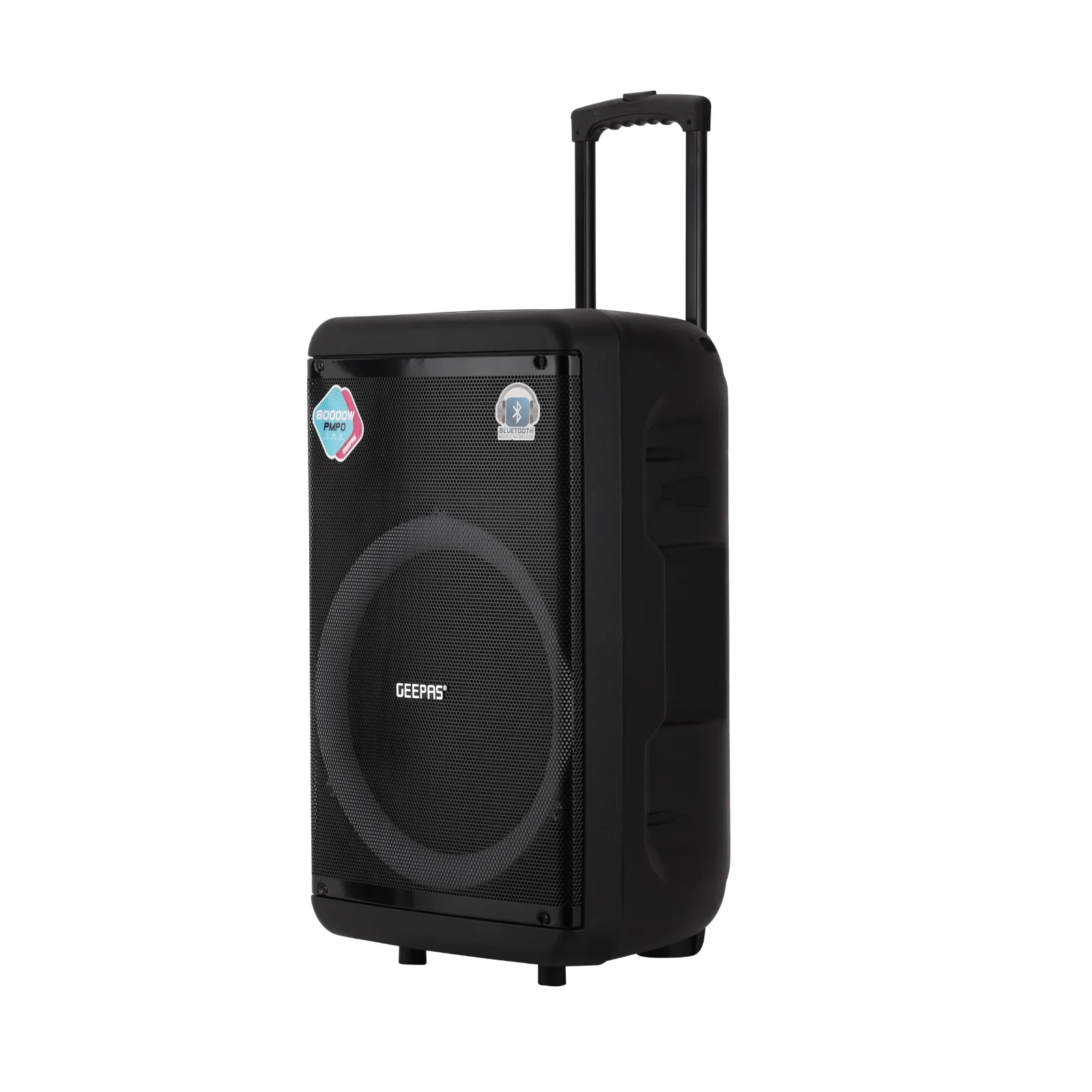 Geepas GMS11158 Rechargeable Speaker | 60000W PMPO High-Power |Bluetooth| RGB Light Effects| FM Radio| USB/TF/SD Inputs| TWS Function| Wireless Mic | 2 Years Warranty - Image 2