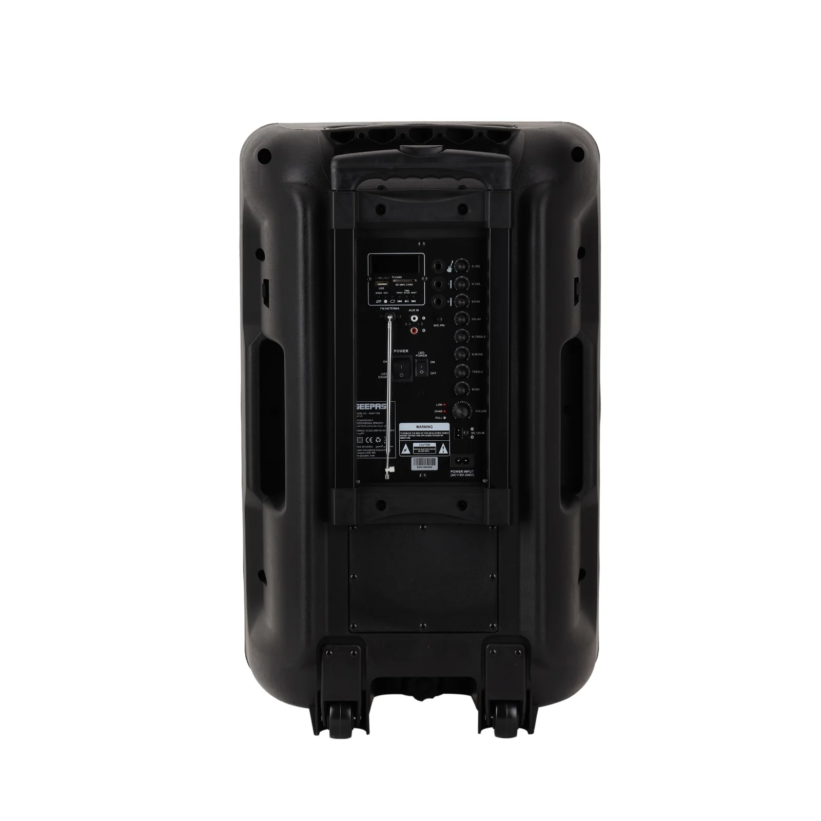Geepas GMS11158 Rechargeable Speaker | 60000W PMPO High-Power |Bluetooth| RGB Light Effects| FM Radio| USB/TF/SD Inputs| TWS Function| Wireless Mic | 2 Years Warranty - Image 3