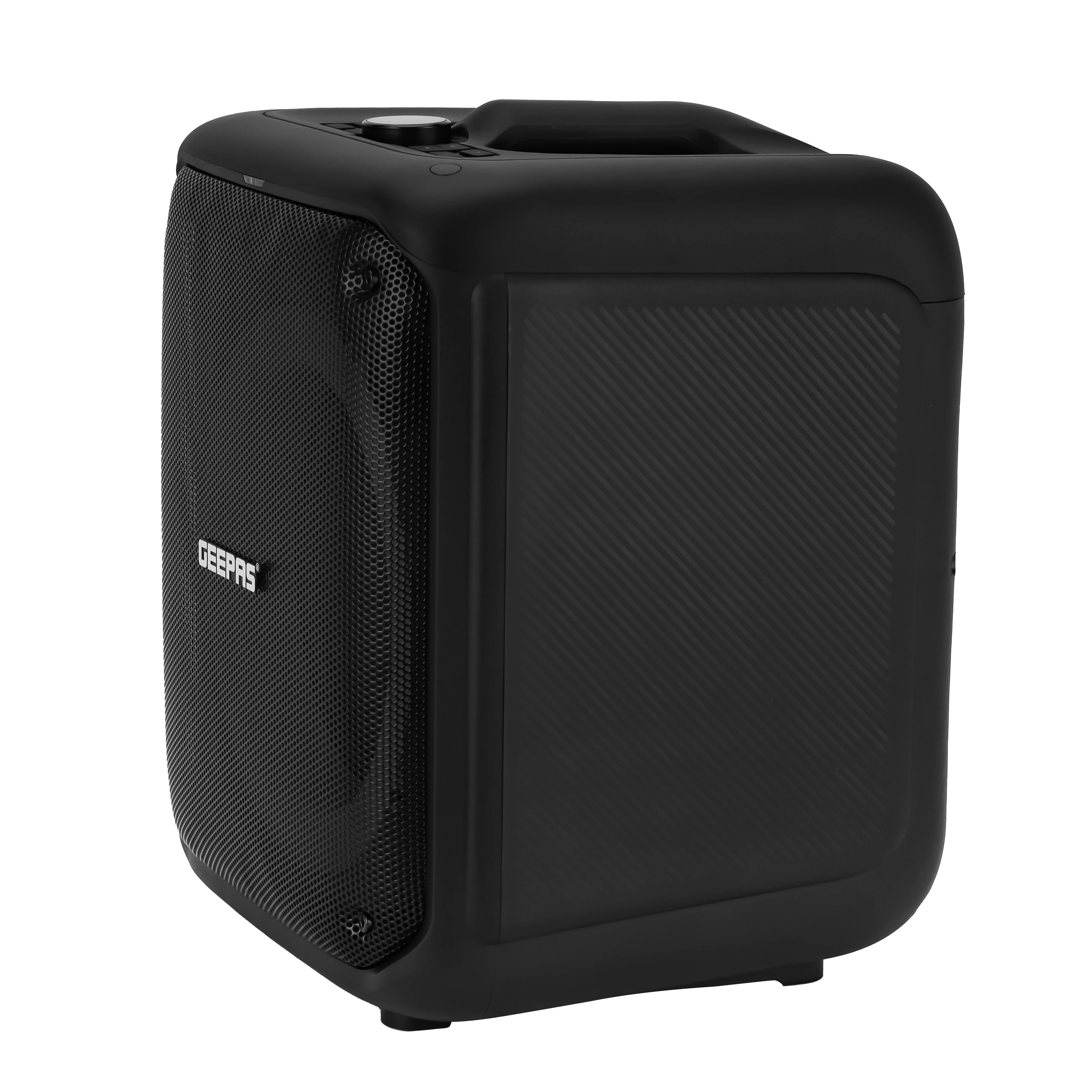 Geepas GMS11161 Portable Party Speaker with Powerful 8-Inch Woofer| Dynamic LED Lights| Bluetooth Streaming| TWS Stereo Pairing| Wireless Microphone| 2 Years Warranty - Image 5