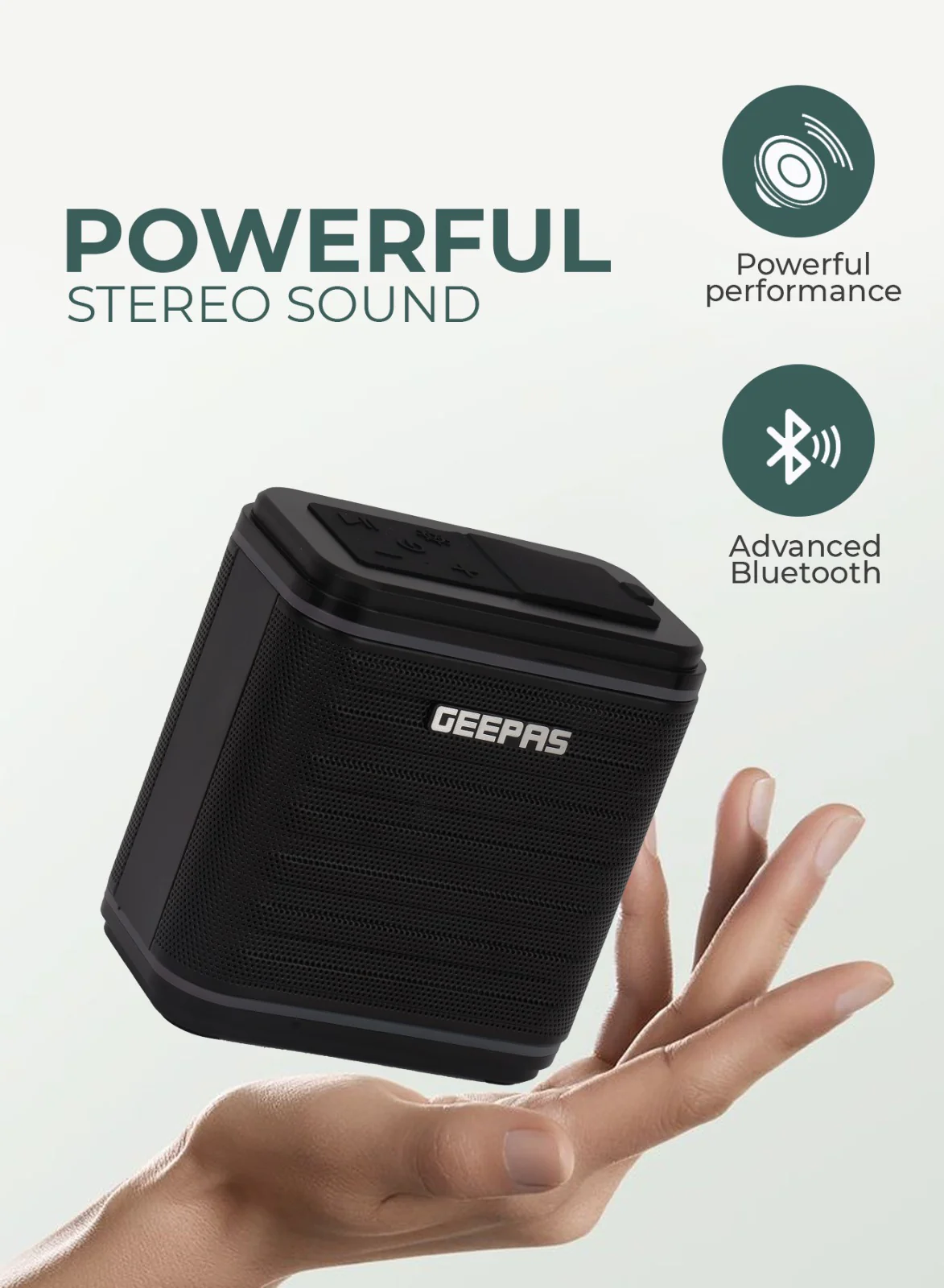 Geepas GMS11200 Bluetooth Speaker | 1800mAh Rechargeable Battery | Up to 6 Hours Playback Time | Multi-Connectivity Support | Portable Wireless Music Sound System - Image 6