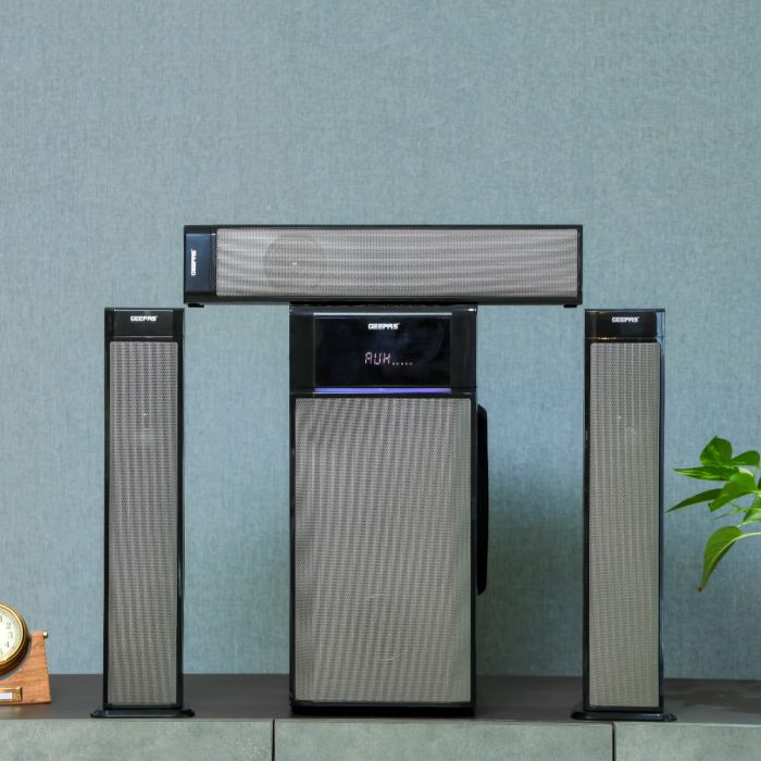 Geepas GMS8522 3.1 Channel Multimedia Speaker System | 40000W PMPO | Bluetooth| USB/SD/AUX Support | FM Radio| RGB Lights| LED Display| EQ Function|  2-Year Warranty - Image 3