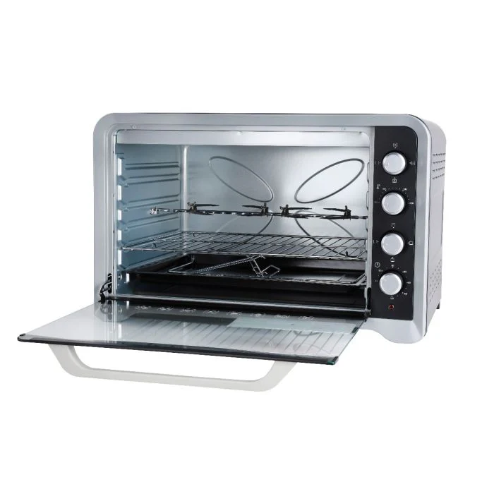 Geepas GO34027 100L Electric Oven with Rotisserie & Convection | 2800W Power | Adjustable Temperature | 4 Knobs | 120 Minute Timer with Bell | 2 Years Warranty - Image 4