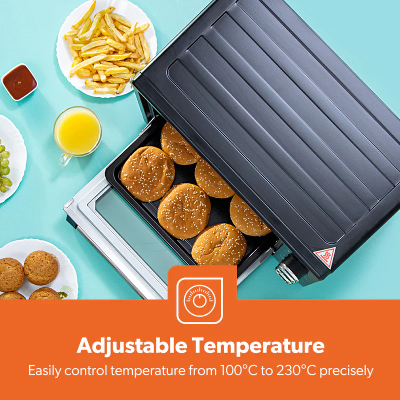 Geepas GO34049 25L Electric Oven with Rotisserie | 1600W Compact & Powerful Table Top Oven| Adjustable Temperature & Timer Control| Easy to Clean Design| 2 Years Warranty - Image 9