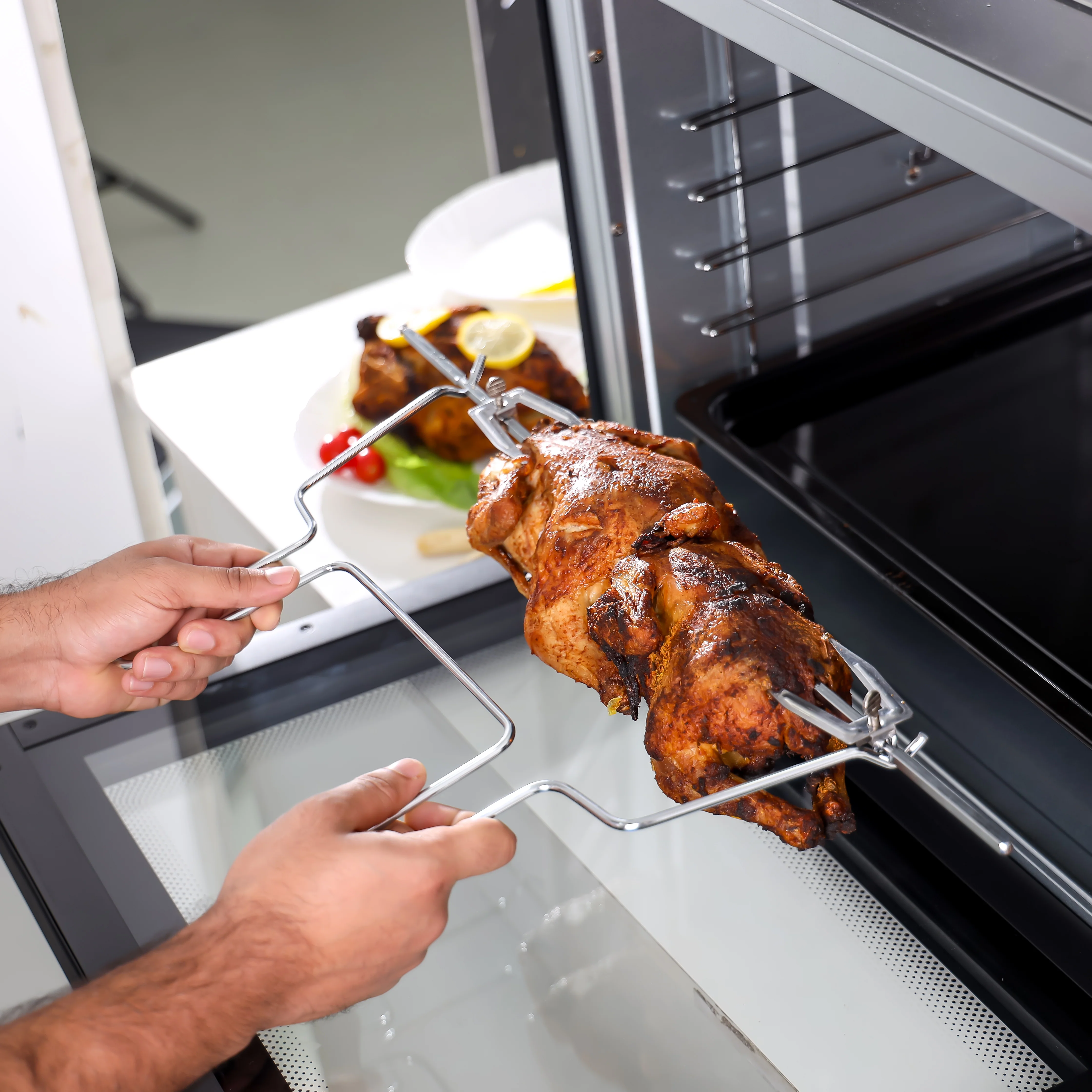 Geepas 100 L Multifunctional Oven- GO34059| 2800 W, Rotisserie, Convection Functions and Inner Lamp|  7 Stages Heating Selector, Adjustable Temperature| 2 Years Warranty - Image 5