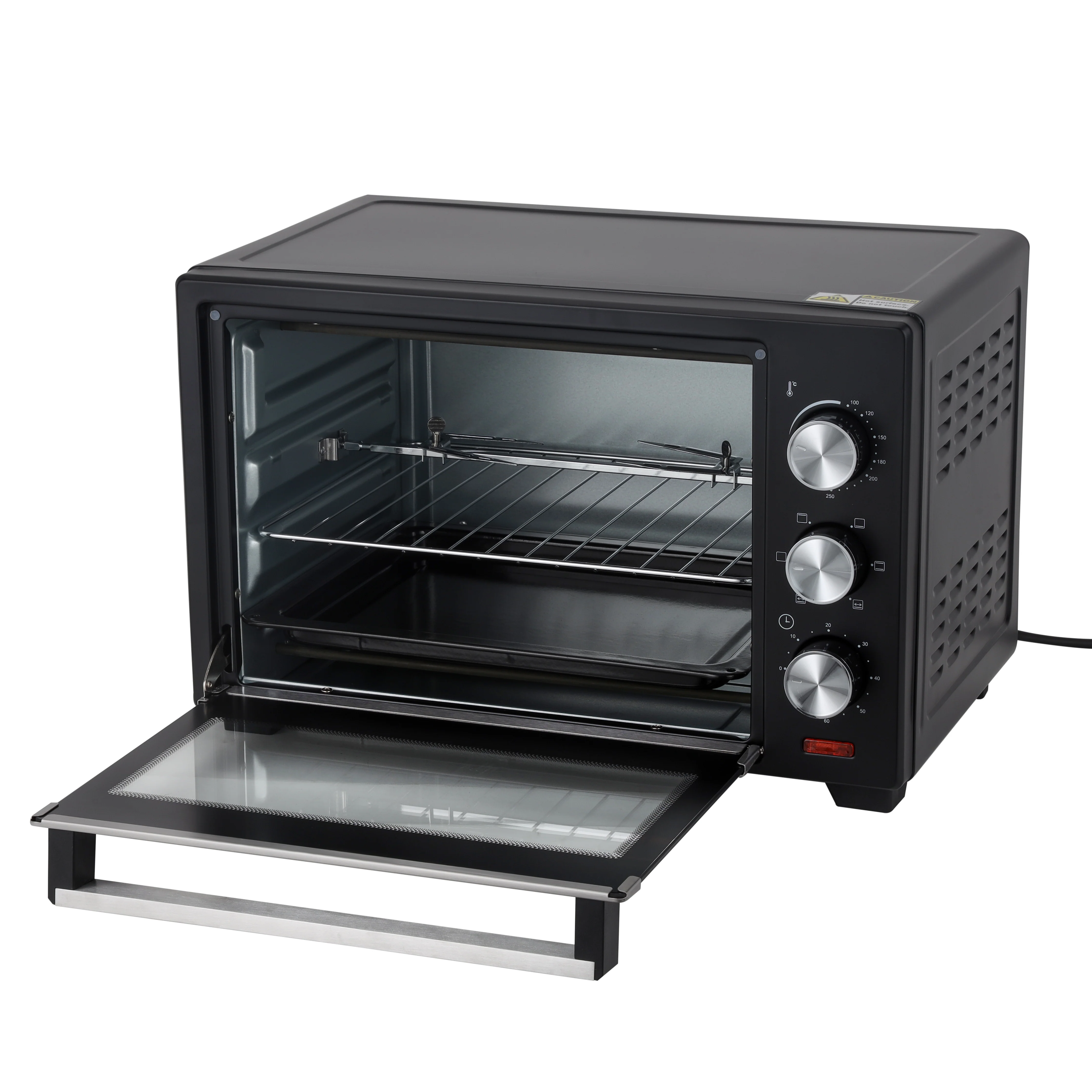 Geepas GO4466 Electric Oven with Rotisserie | 24L Capacity | 1600W Power | Adjustable Temperature Control | 60-Minute Timer | Perfect for Baking, Grilling, and Roasting - Image 4