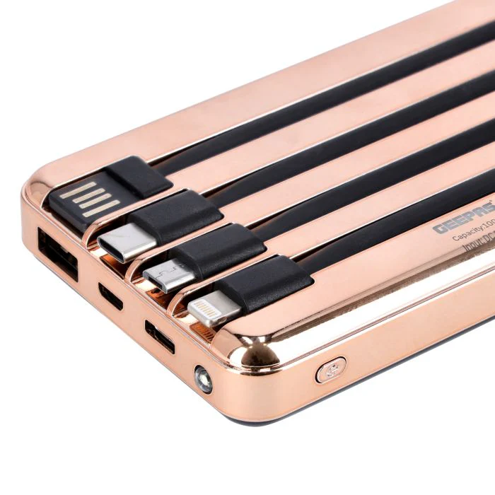 Geepas GPB58056 Wireless Powerbank 10000mAh | Fast Charging| 10W Wireless Output| Digital Display| Built-in Multi Cables| LED Light| Device Protection | 2 Years Warranty - Image 5