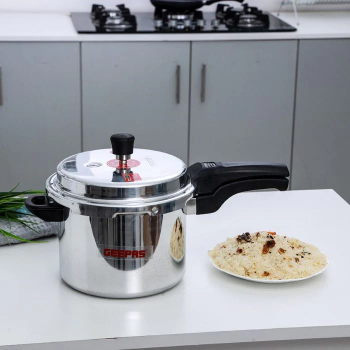 Geepas GPC326 5L Aluminium Pressure Cooker with Induction Bottom | Enhanced Responsive Safety Valve | Improved Pressure Regulator | Anti-Implosion Lid | 5-Year Warranty - Image 3