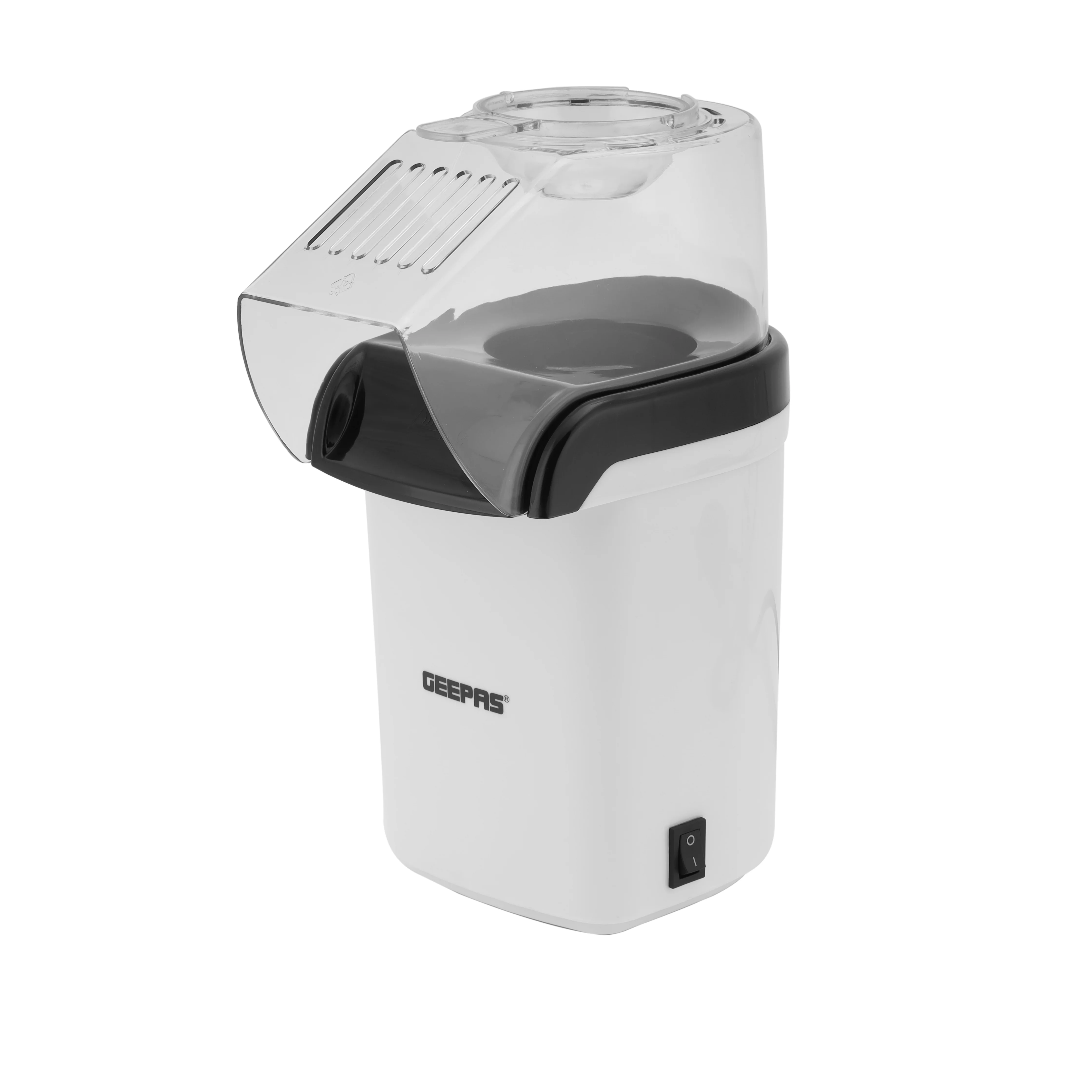 Geepas GPM840 Popcorn Maker | 1200W Hot Air Popcorn Machine | Large Capacity| Oil-Free Preparation| Easy One-Touch Operation| Compact & Stylish Design | 2 Years Warranty