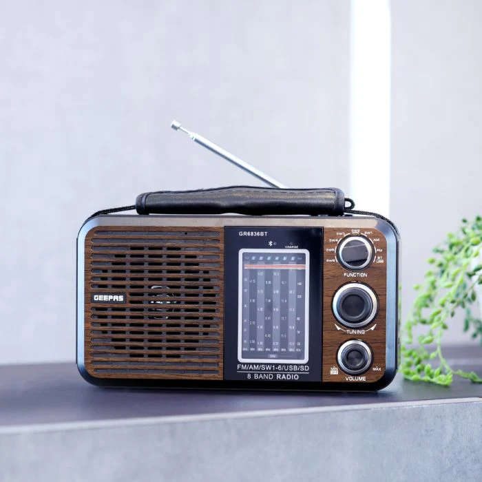 Geepas GR6836  Rechargeable Radio with BT/USB/SD | 8-Band Music Player | Portable Design | Long Battery Life | FM/AM/SW Support | Rugged Build | 2-Year Warranty - Image 2