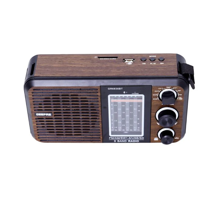 Geepas GR6836  Rechargeable Radio with BT/USB/SD | 8-Band Music Player | Portable Design | Long Battery Life | FM/AM/SW Support | Rugged Build | 2-Year Warranty - Image 4