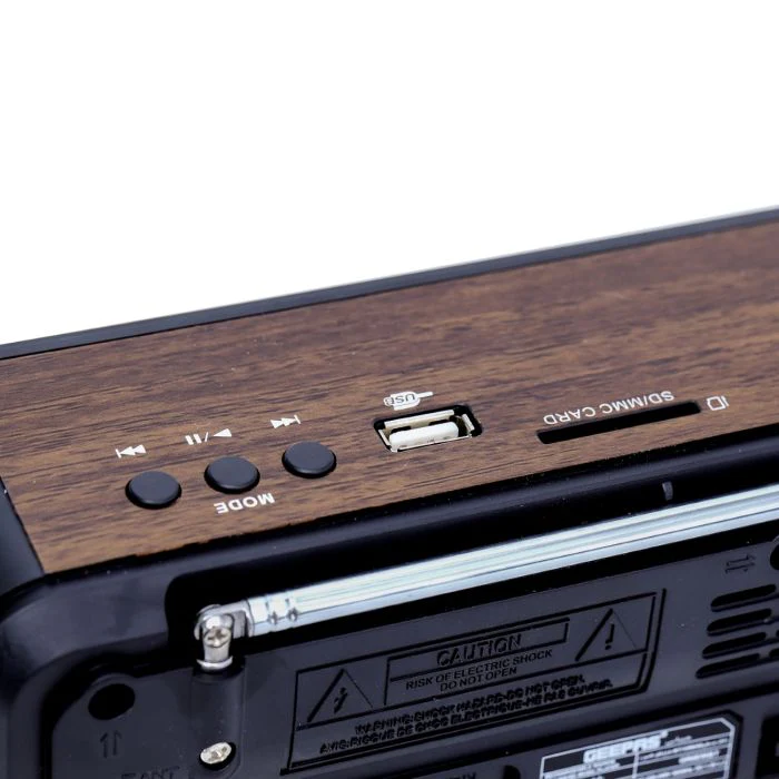 Geepas GR6836  Rechargeable Radio with BT/USB/SD | 8-Band Music Player | Portable Design | Long Battery Life | FM/AM/SW Support | Rugged Build | 2-Year Warranty - Image 6
