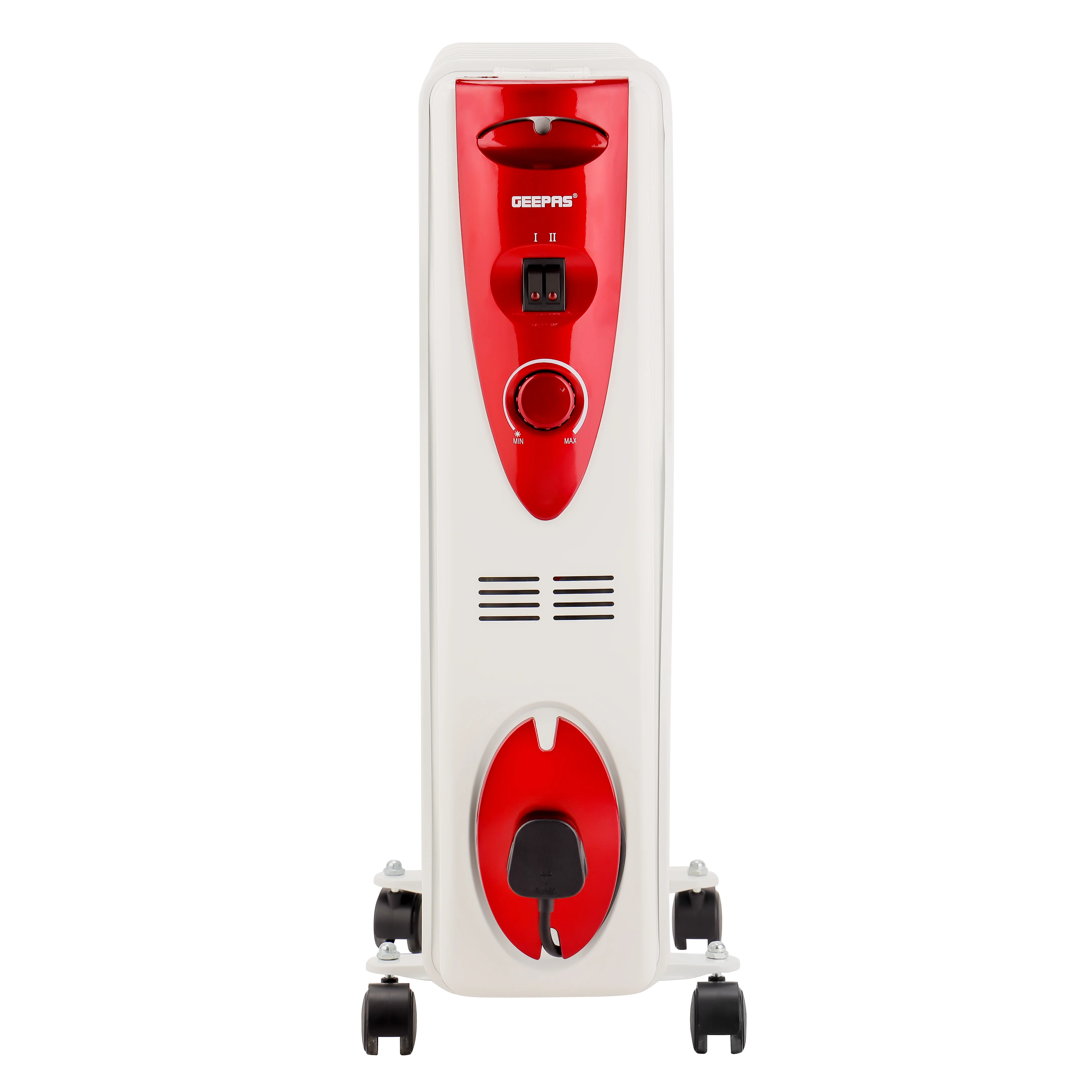 Geepas GRH28501 11 Fins Oil Filled Radiator Heater | Adjustable Thermostat | 3 Heat Settings | Silent Operation | Safety Protection & Castor Wheels for Home Heating - Image 4