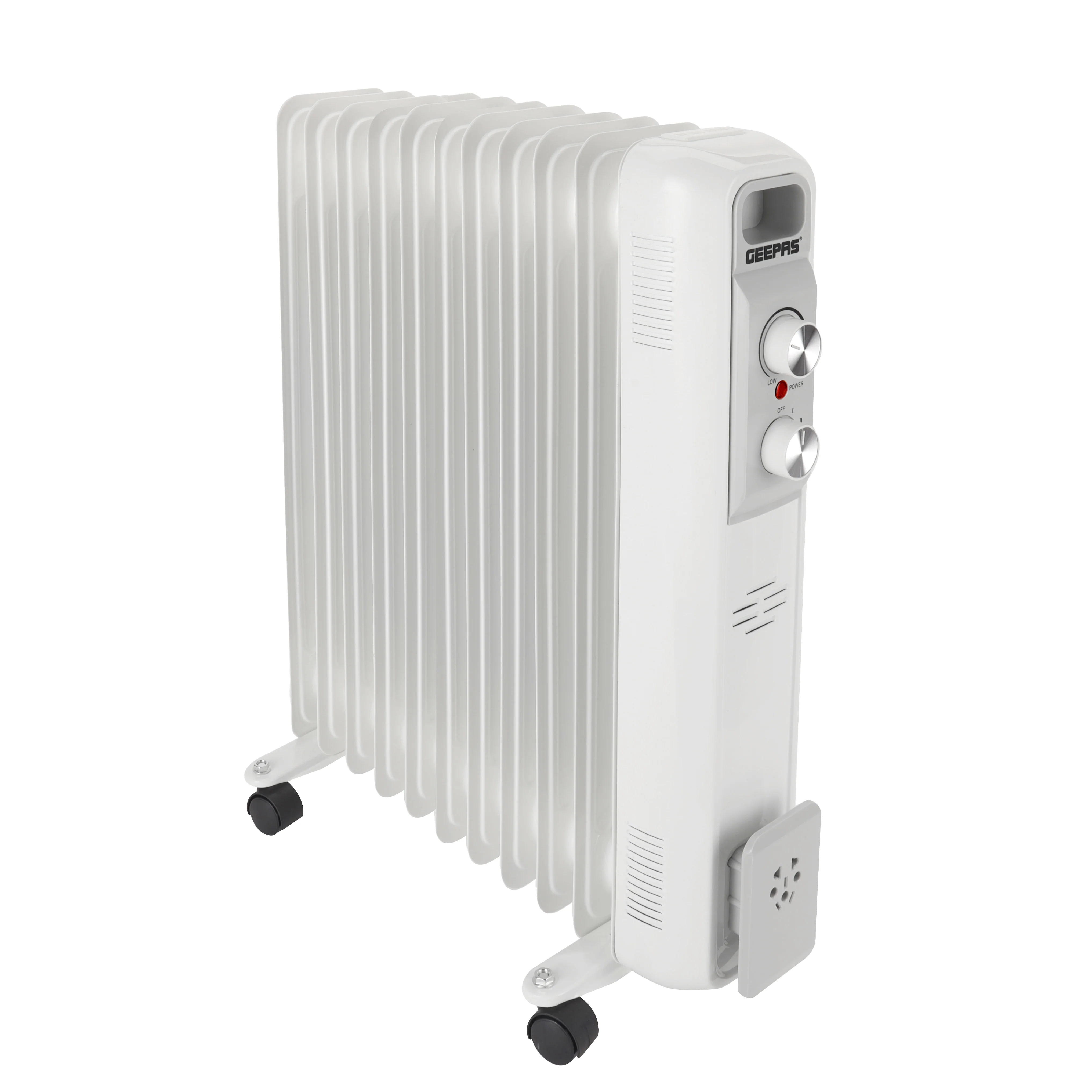 Geepas GRH28534UK 2500W Oil Filled Radiator Heater | 13 Fins| 3 Heat Settings| Adjustable Thermostat| Silent Operation| Overheat & Thermal Safety | 2 Years Warranty - Image 3
