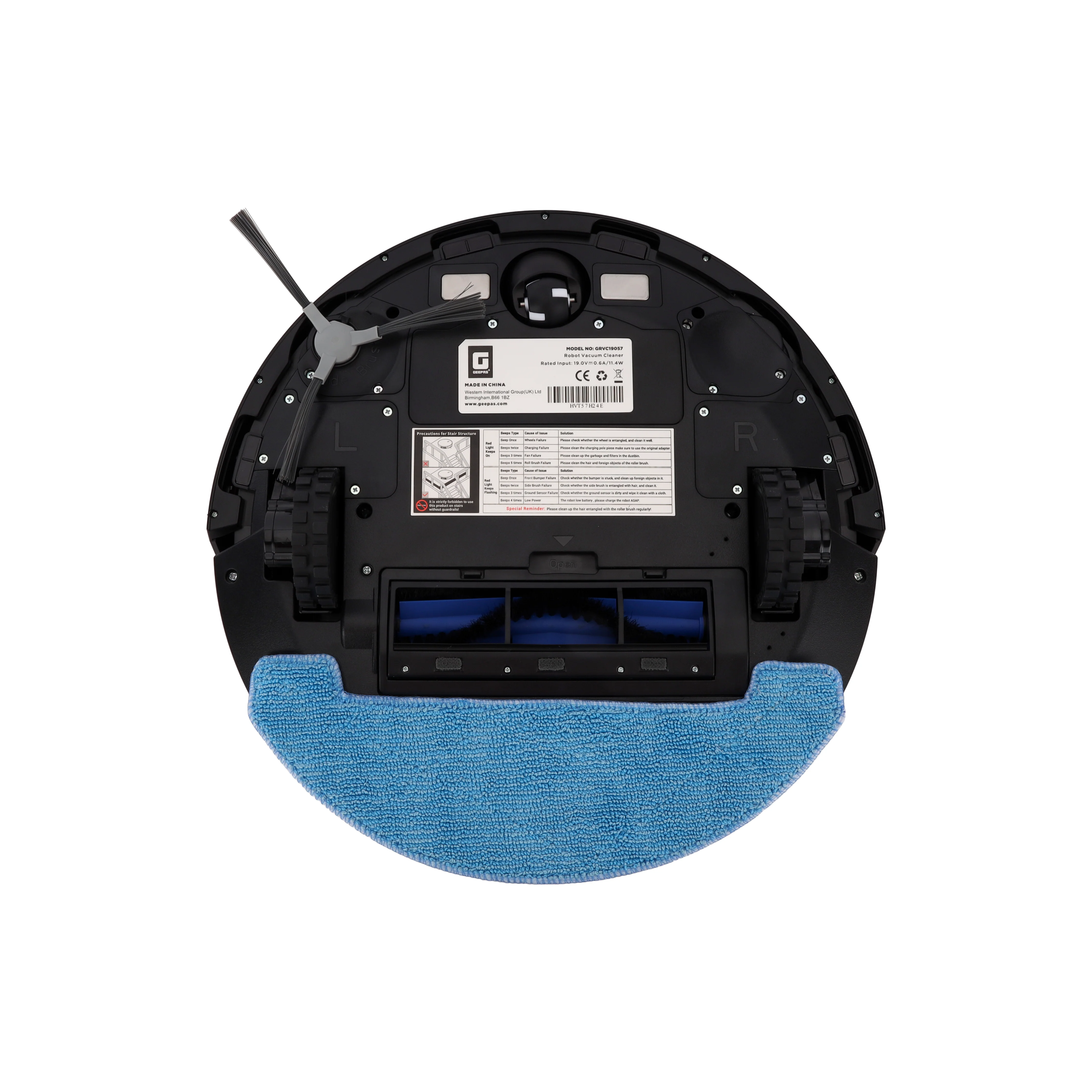 Geepas GRVC19057 Robot Vacuum Cleaner | Gyro Navigation, Tuya App Control| 2-in-1 Wet & Dry Cleaning| Auto Recharge| 4 Cleaning Modes| Adjustable Levels| 2 Years Warranty - Image 4
