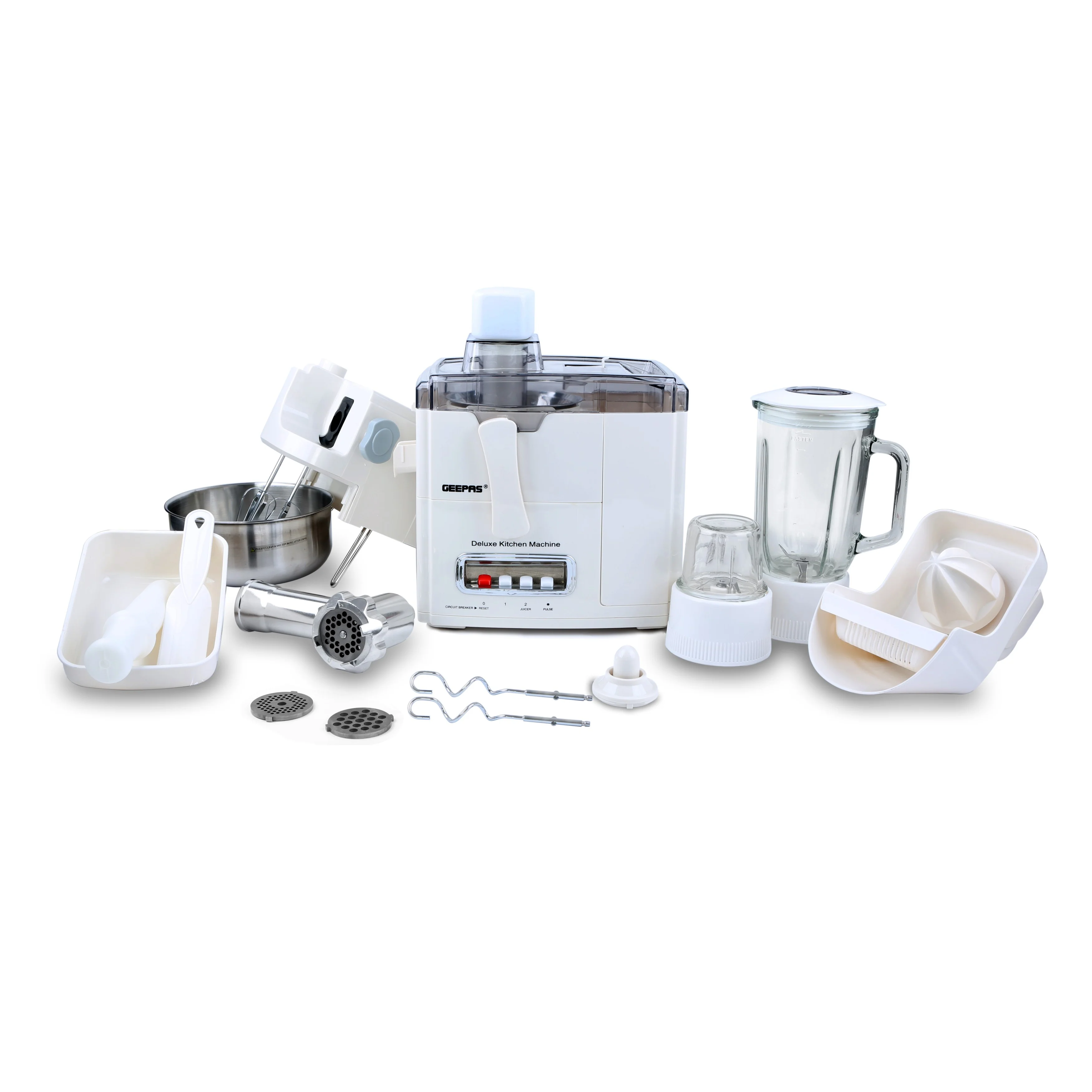 Geepas GSB1650 10-in-1 Food Processor & Juicer | 400W Multi-Functional Blender, Smoothie Maker, Chopper & Grinder | 1.5L Jar, 2-Speed Pulse, Ice Crusher, 2 Years Warranty - Image 5