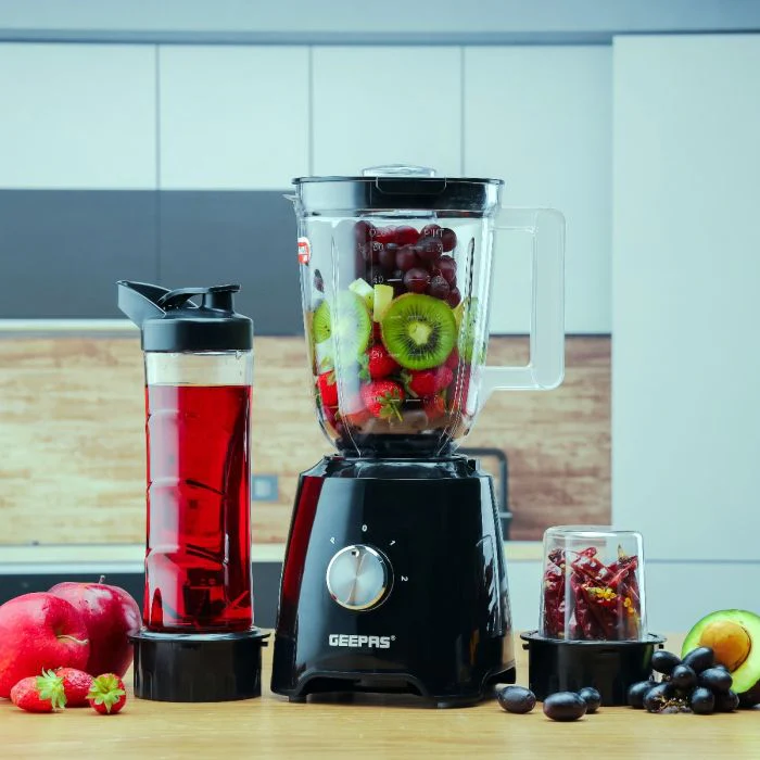 Geepas 3-in-1 Super Blender | 2 Speed and Pulse Function | GSB44033 | 1.5L & 500ml BPA Jar | Blender for Smoothie, Milkshake |Coffee/Spice Grinder Mill & Food Jug Blender - Image 5