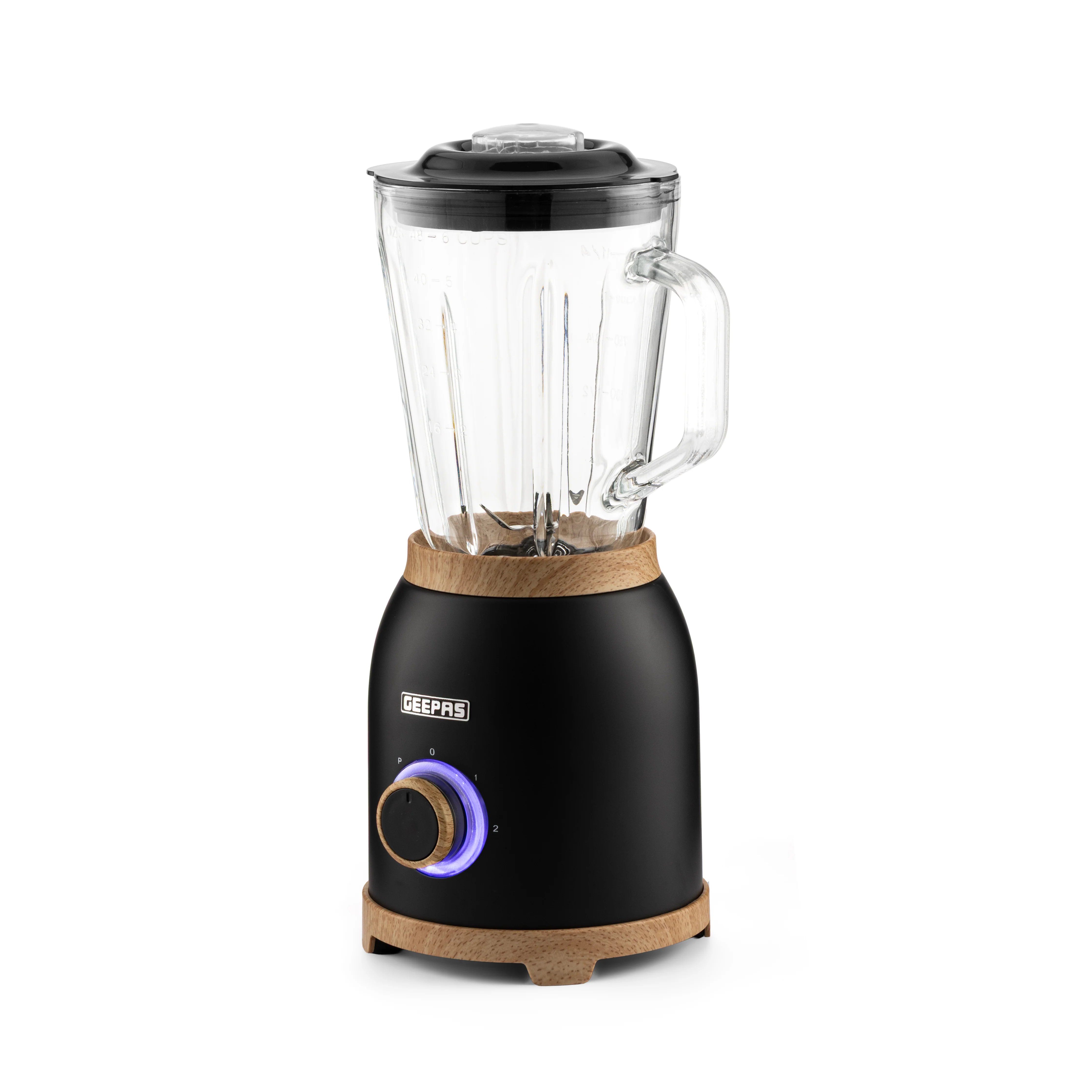Geepas  GSB44045UK-BK 800W 2-in-1 Blender with Grinder | 1.5L Glass Jar | Stainless Steel Blades | Pulse Speed Control | Perfect for Smoothies, Spices & Daily Kitchen Use - Image 3