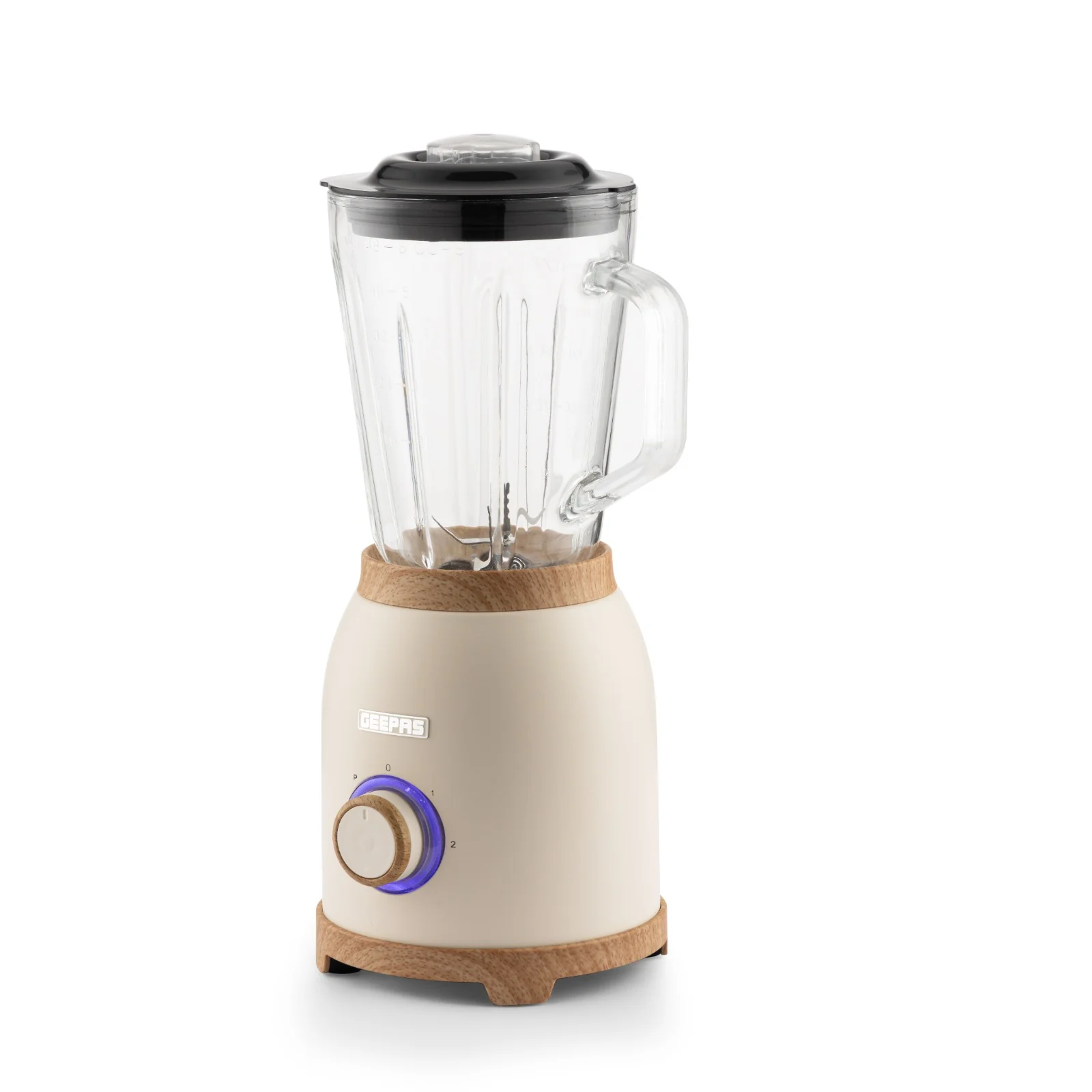 Geepas GSB44045UK-CR 800W 2-in-1 Blender with Grinder | 1.5L Glass Jar | Stainless Steel Blades | Pulse Control and Stylish NordiQ Design for Daily Home Kitchen Use - Image 3