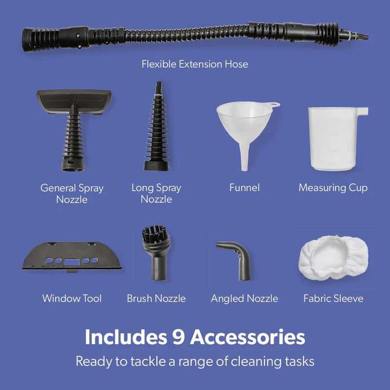 Geepas GSC63064UK Handheld Steam Cleaner | 1050W Powerful Cleaning| 380ml Water Tank| 110°C High Temperature Steam|  9–10 Minutes Continuous Steam| 2 years Warranty - Image 10